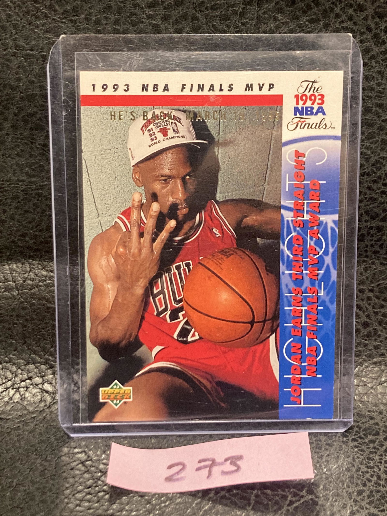 Michael Jordan 1995 Retro Hes Back 1993 Upper Deck #204 NBA Finals MVP Bulls (1 of 2)