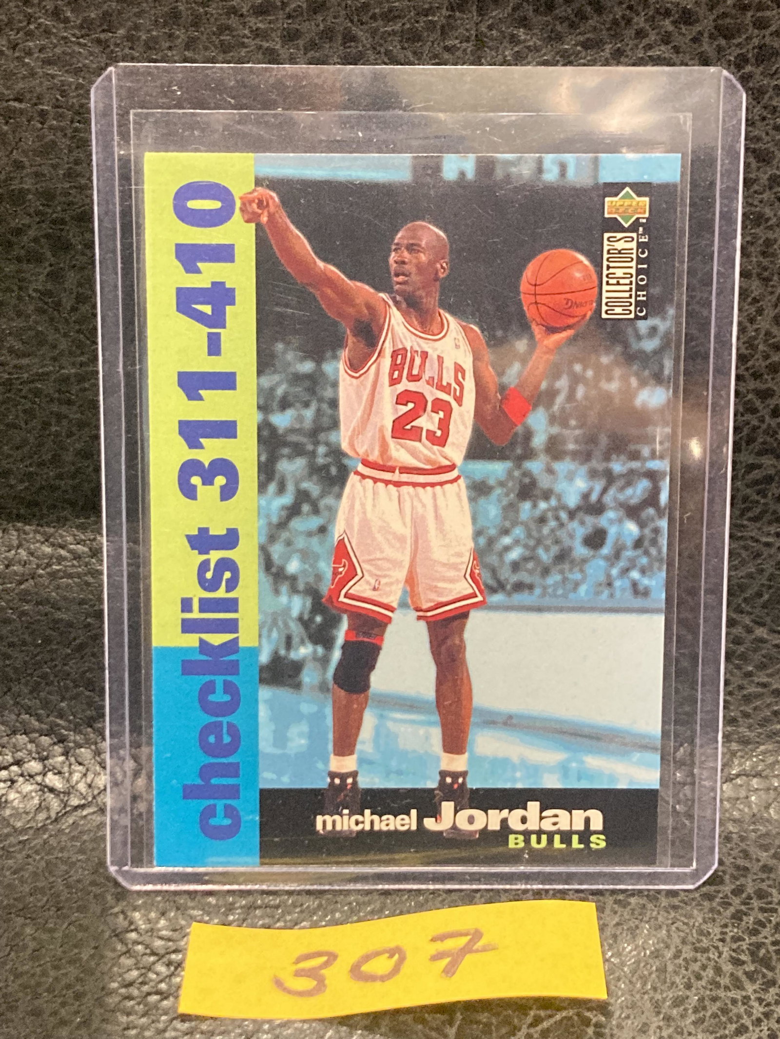 Michael Jordan 1995-96 Upper Deck Collectors Choice Checklist #410 Bulls (1 of 2)