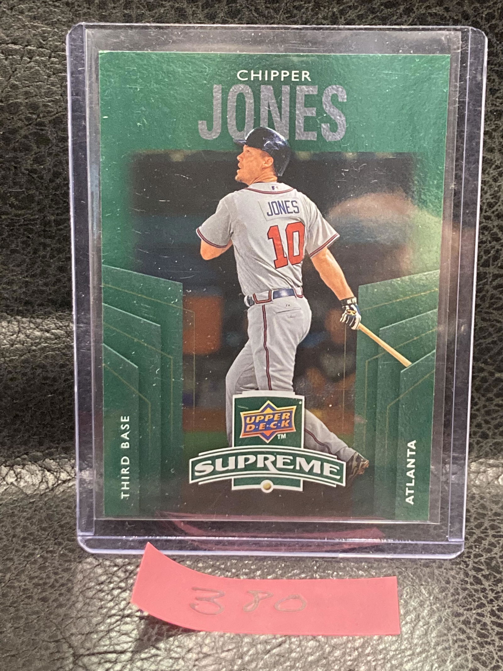 Chipper Jones 2010 Upper Deck Supreme Green #S-2 HOF Braves (1 of 2)
