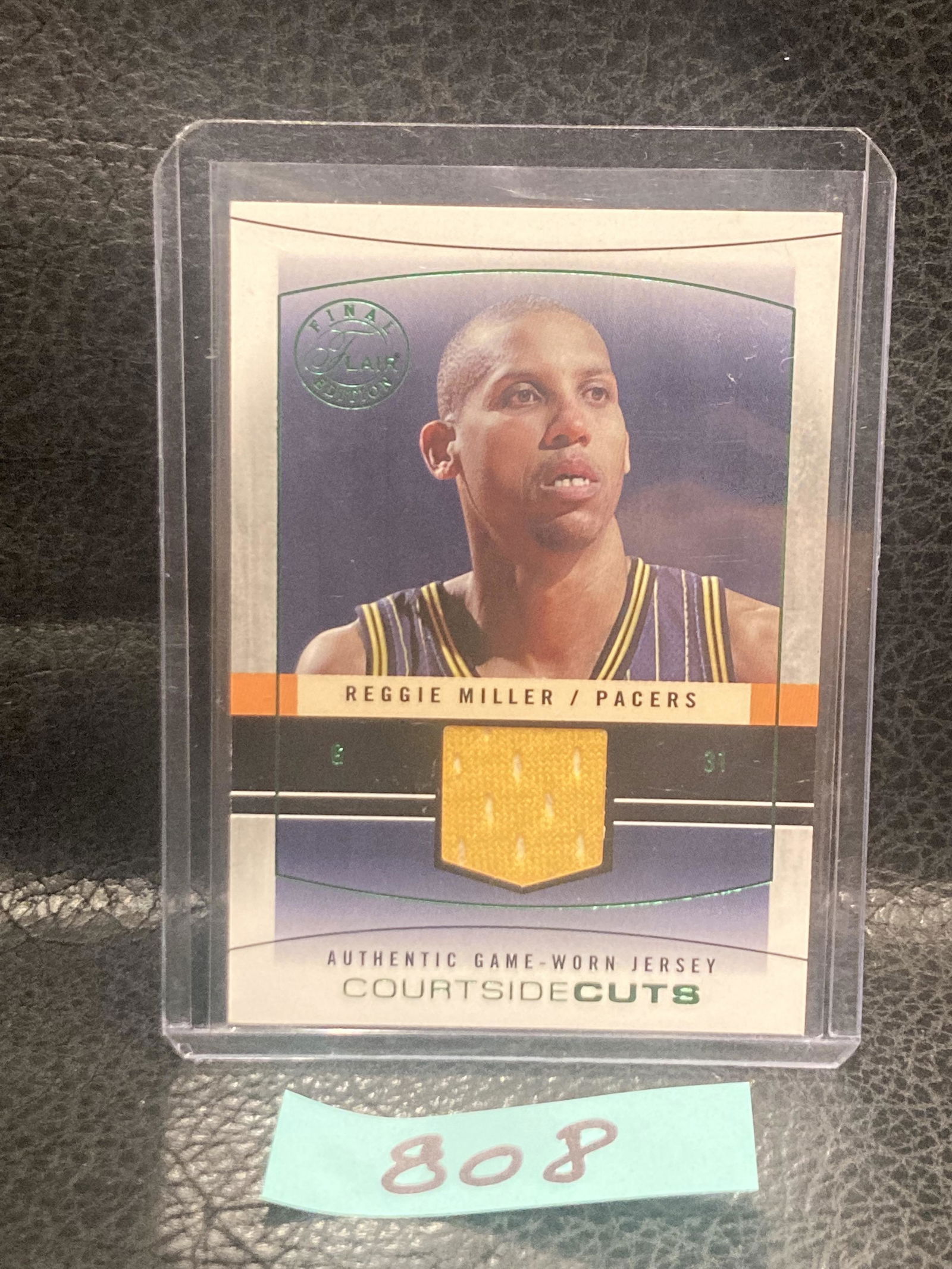 Reggie Miller 2004-05 Fleer Gameused Jersey Court Side Cuts Cc-Rm (1 of 2)