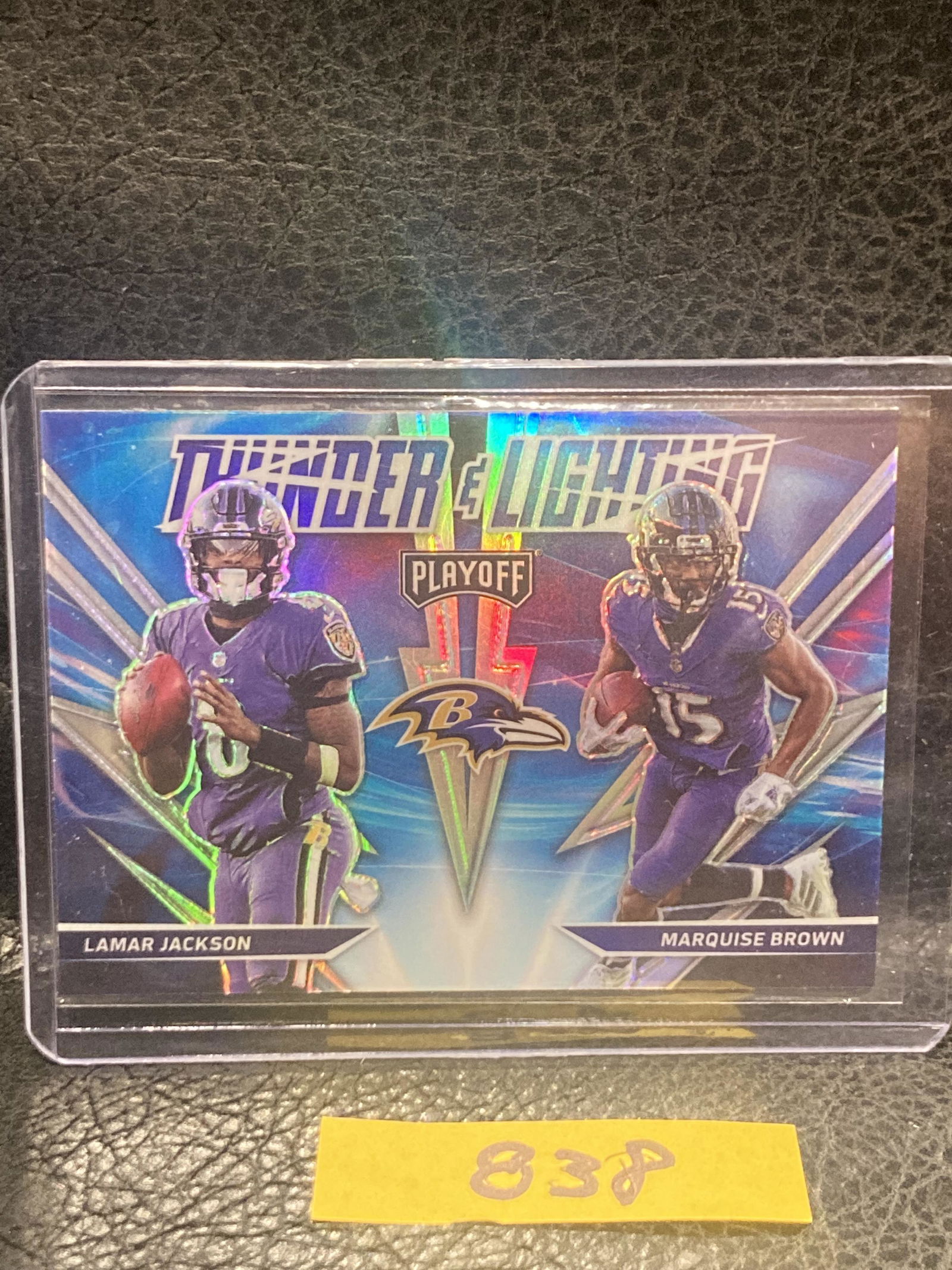 Lamar Jackson Marquise Brown 2021 Playoff Thunder Lightning Baltimore Ravens (1 of 2)