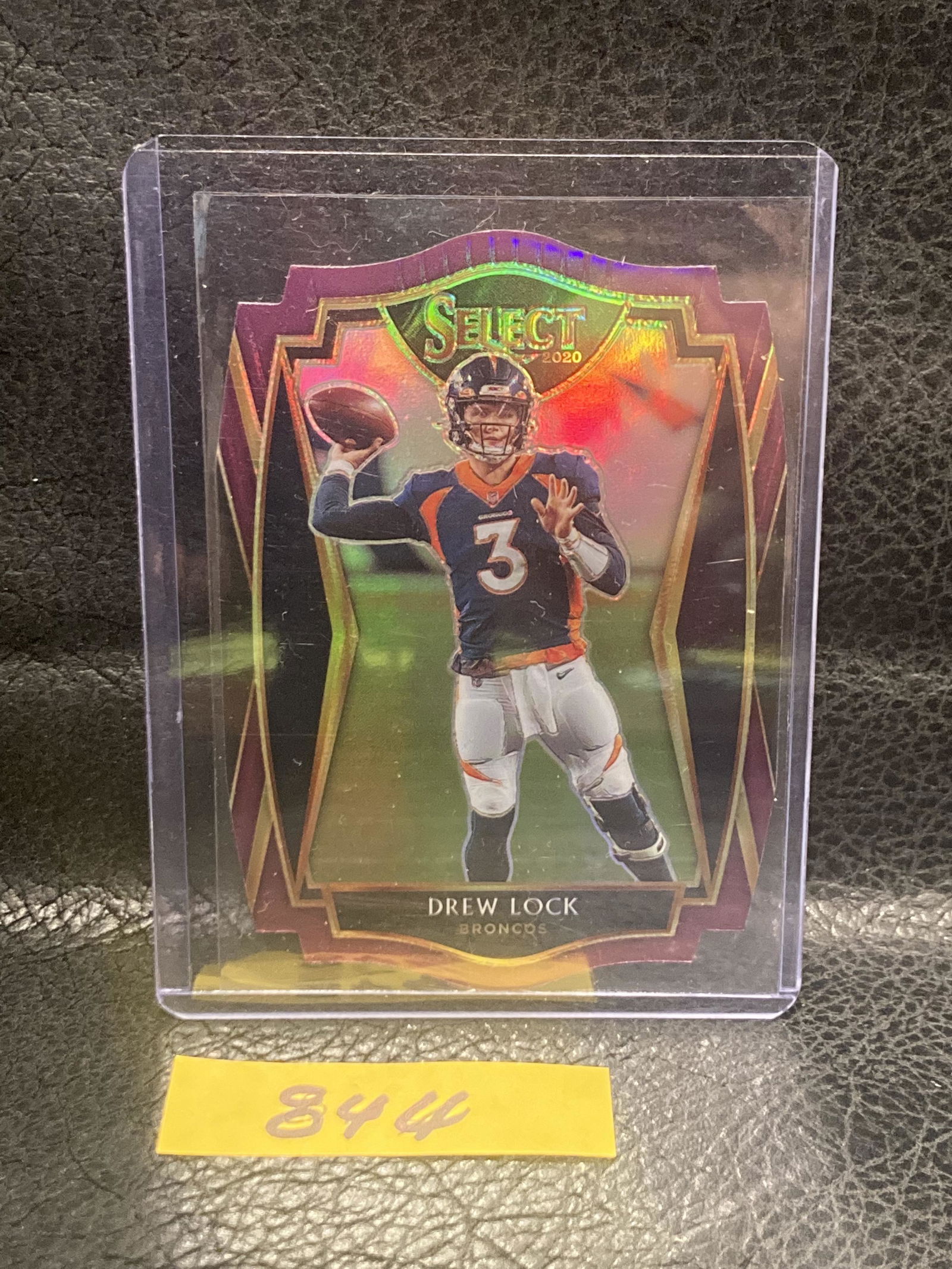 Drew Lock 2020 Panini Select Die Cut Prizm Purple Premier Level #126 Seahawks (1 of 2)