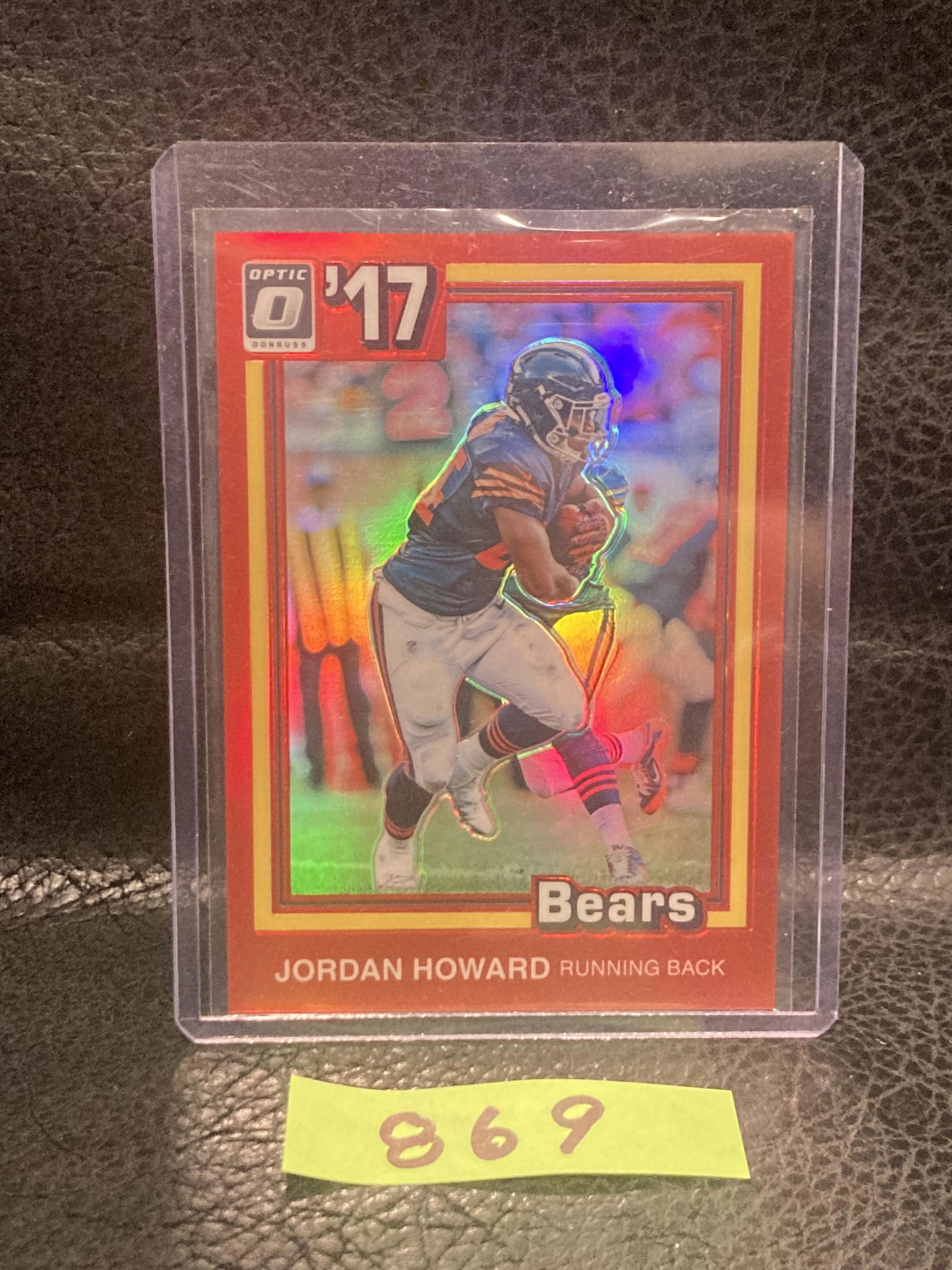 Jordan Howard 2017 Optic Insert Red /99 Bears (1 of 2)