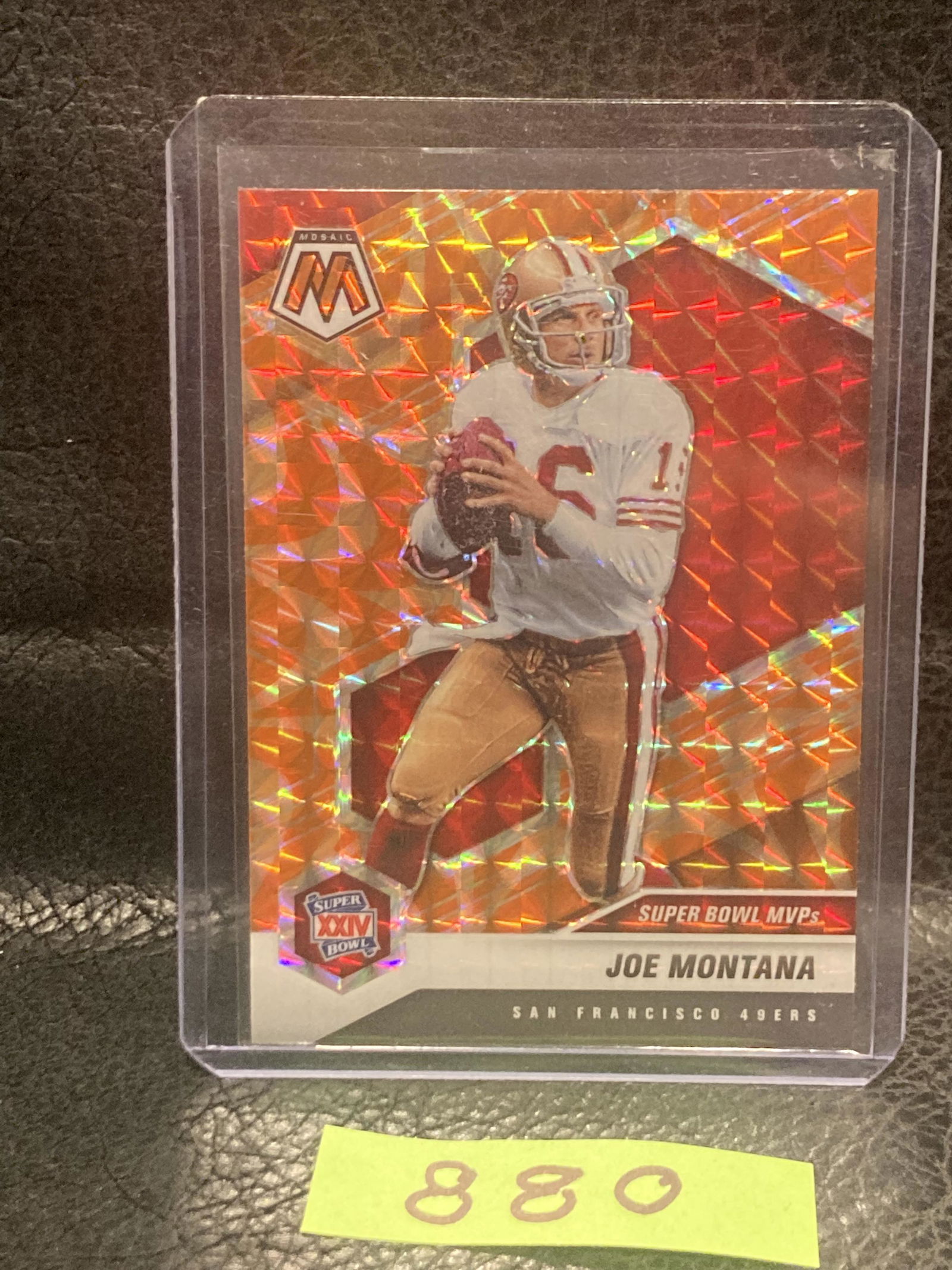 Joe Montana 2021 Panini Mosaic Super Bowl Mvps Reactive Orange Prizm #293 Hof (1 of 2)