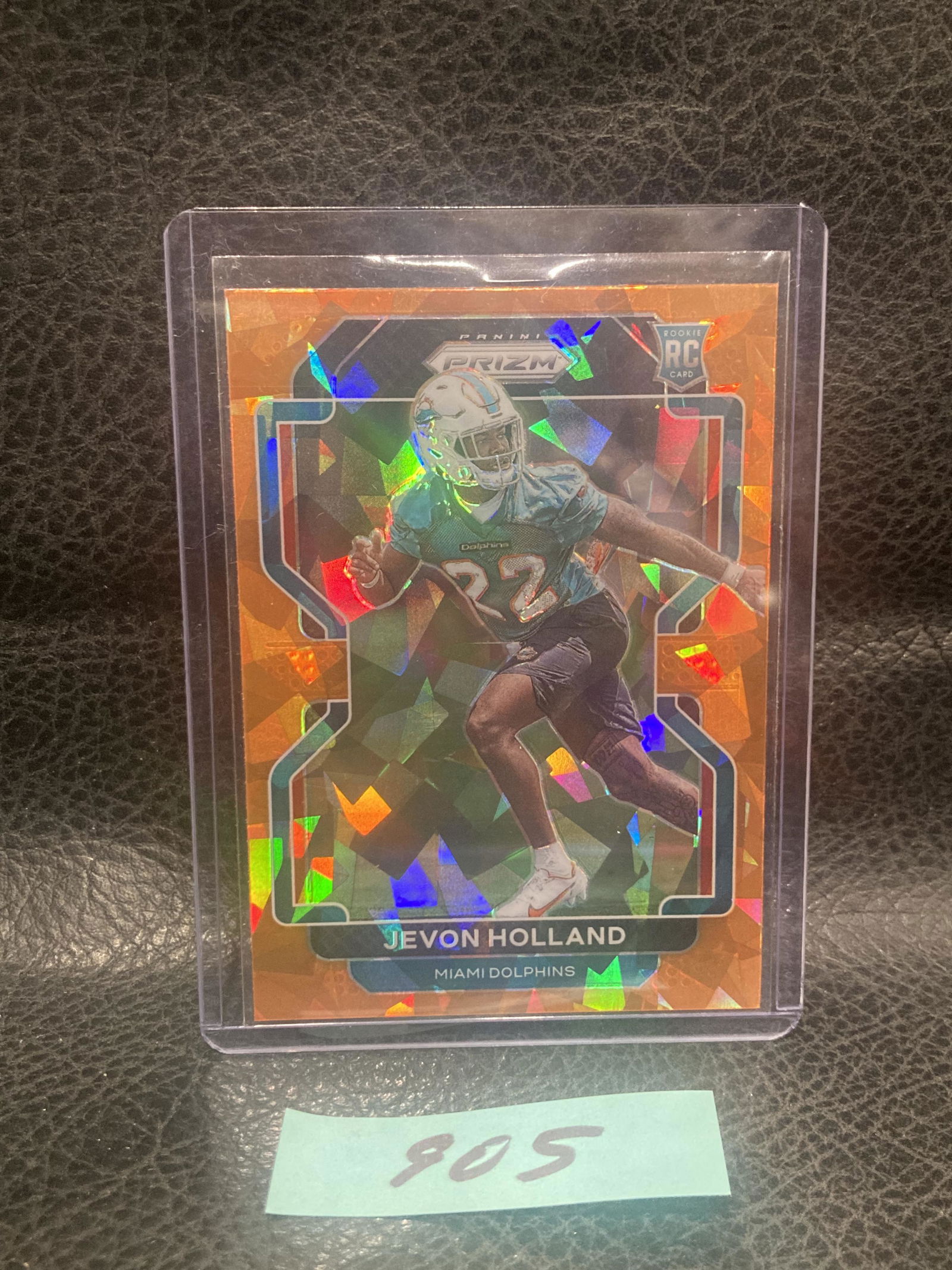 Jevon Holland 2021 Panini Prizm Fanatics Orange Cracked Ice Rookie Rc Dolphins (1 of 2)