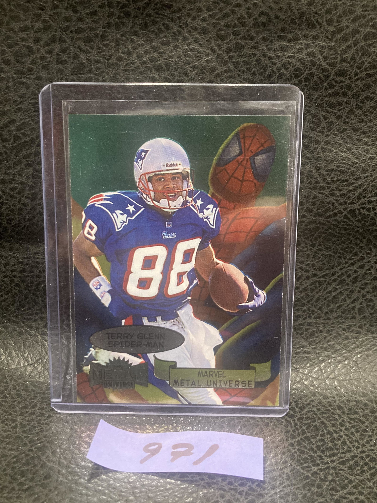 Terry Glenn Spider Man 1997 Skybox Marvel Metal Universe #18: Terry Glenn Spider Man 1997 Skybox Marvel Metal Universe #18