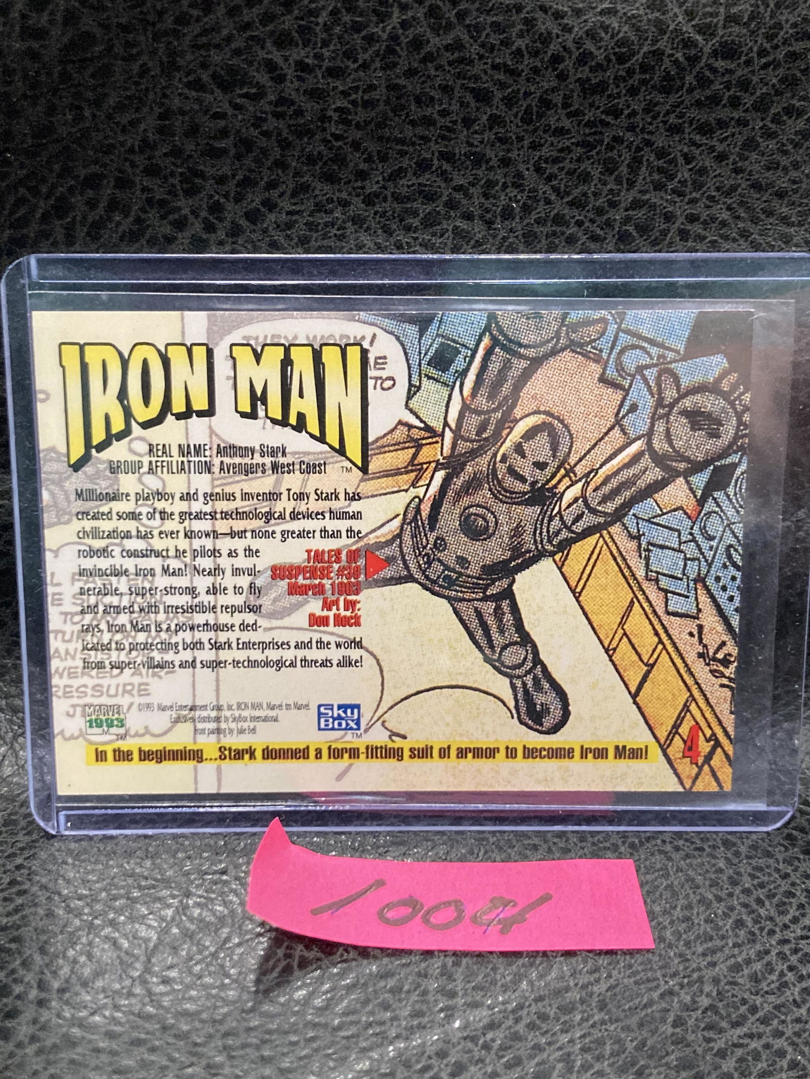 4 Iron Man 1993 Skybox Marvel Masterpieces (1 of 1)