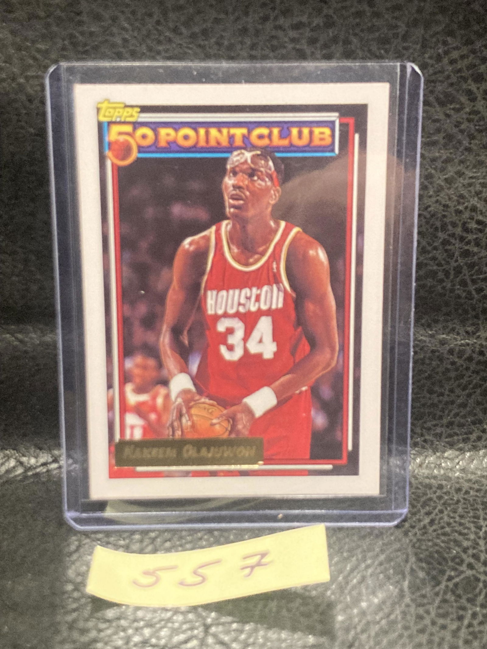 Hakeem Olajuwon 1992-93 Topps Gold #214 50 Points Club #214 Rockets (1 of 2)