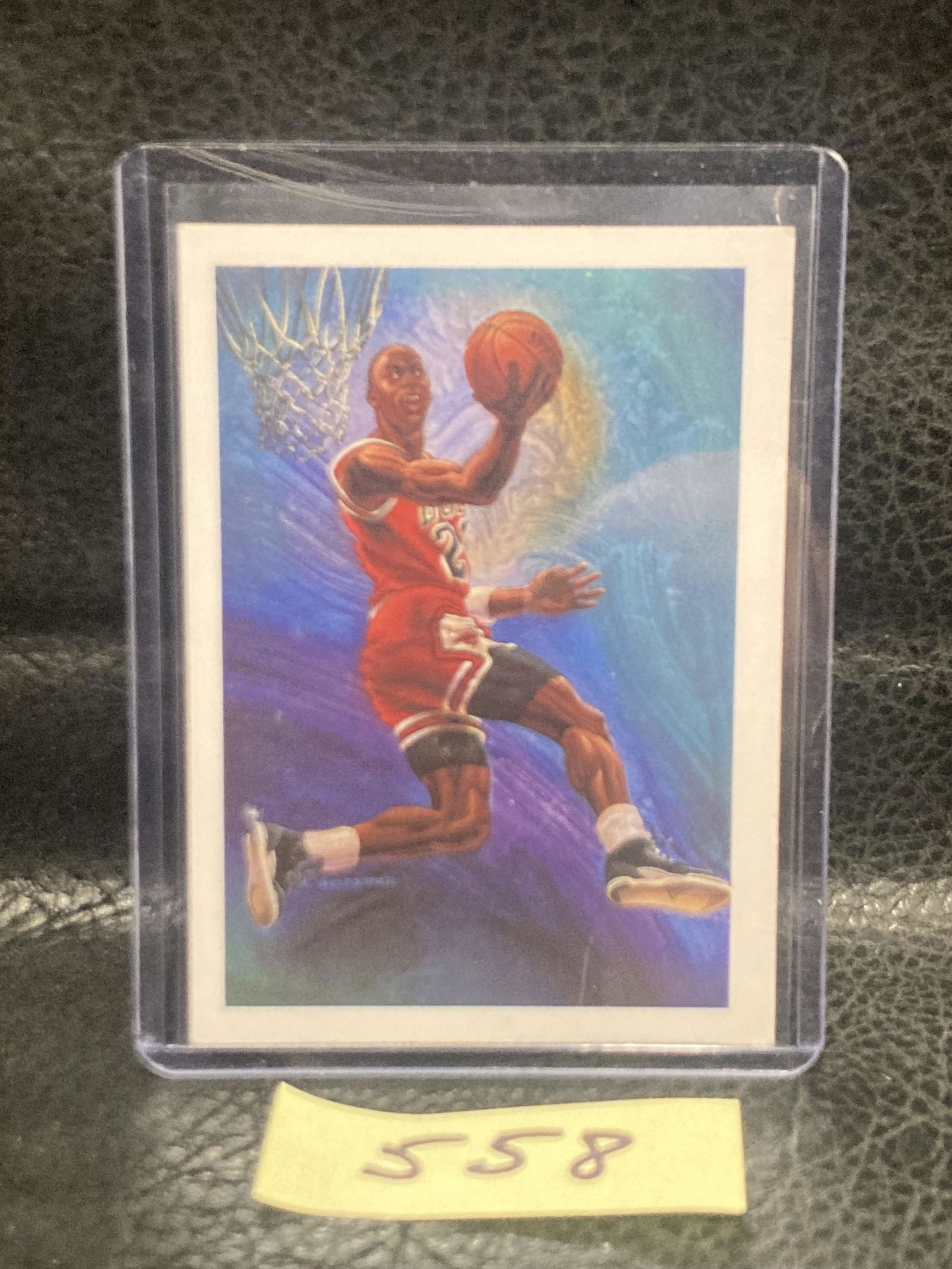 Michael Jordan 1990-91 Illustrated Card Nba Hoops 358 Chicago Bulls Nba Hof (1 of 2)