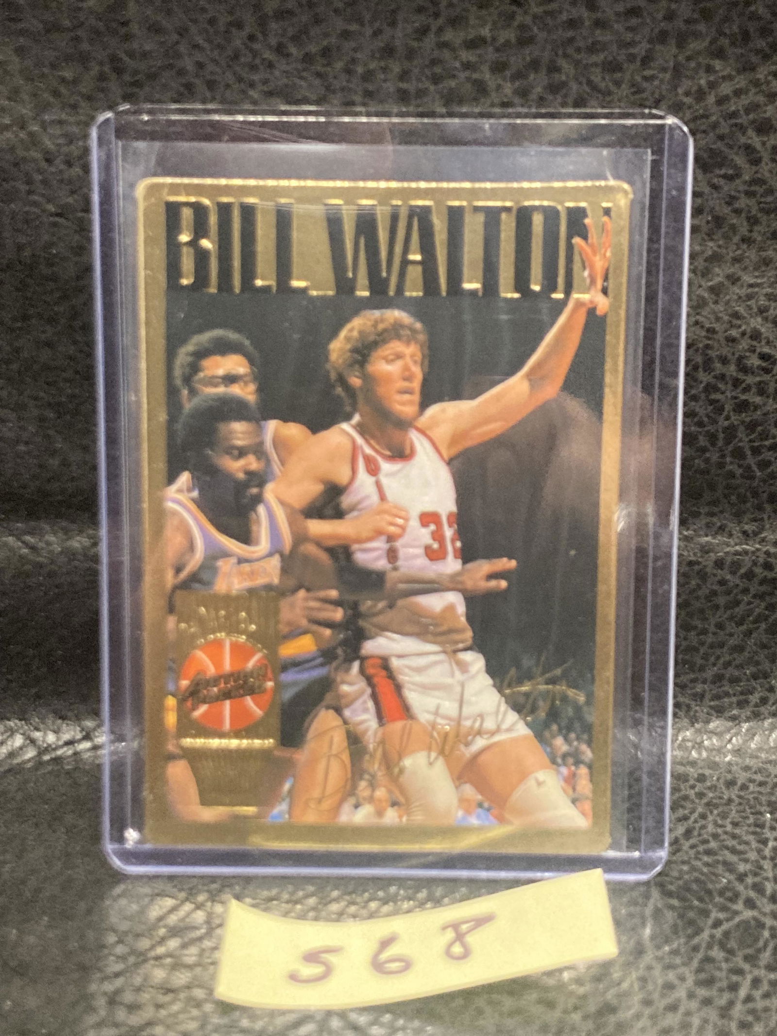 Bill Walton 1994 Action Packed Trail Blazers Gold Chrome Hof #29: Bill Walton 1994 Action Packed Trail Blazers Gold Chrome Hof #29