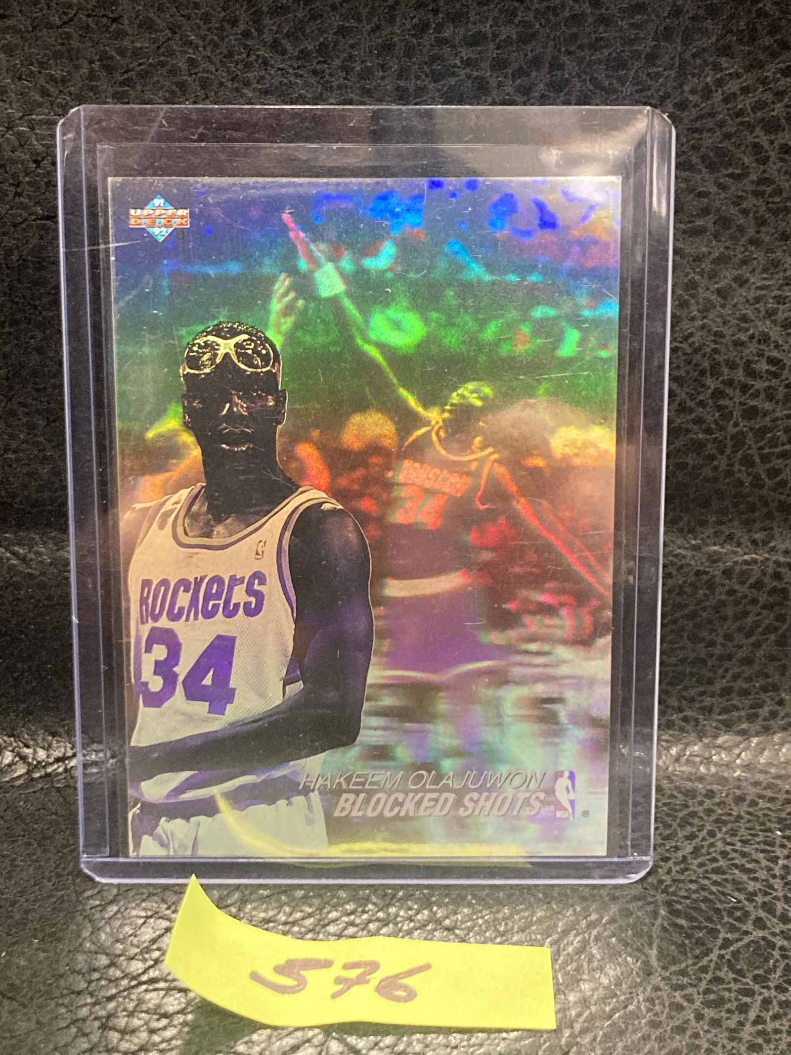 Hakeem Olajuwon 1991-92 Upper Deck Blocked Shots Hologram #AW8 Houston Rockets (1 of 2)