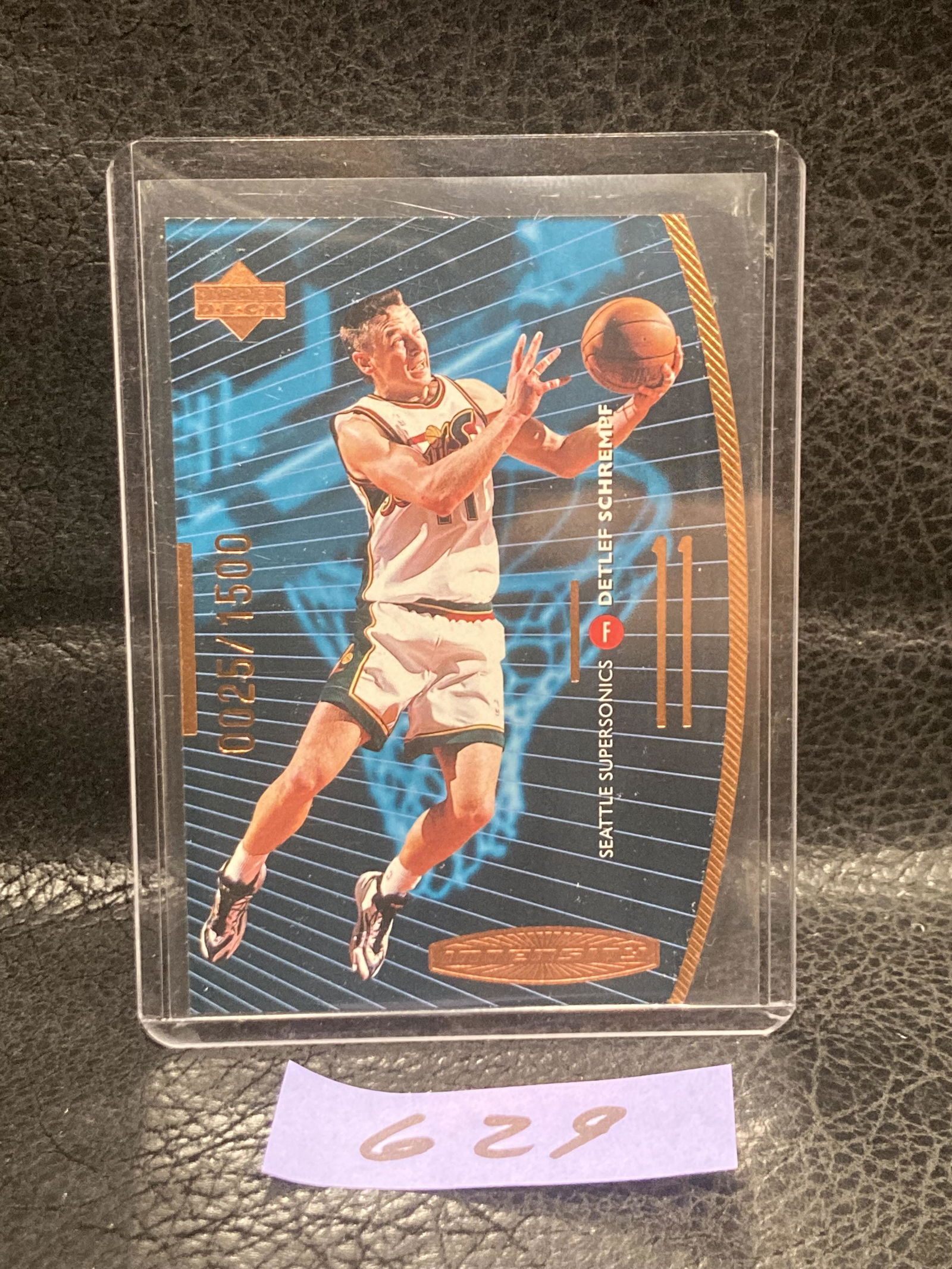 Detlef Scratch  1998-99 Upper Deck Intensity Bronze Die-Cut 120 Ed/1500 Sonics (1 of 2)