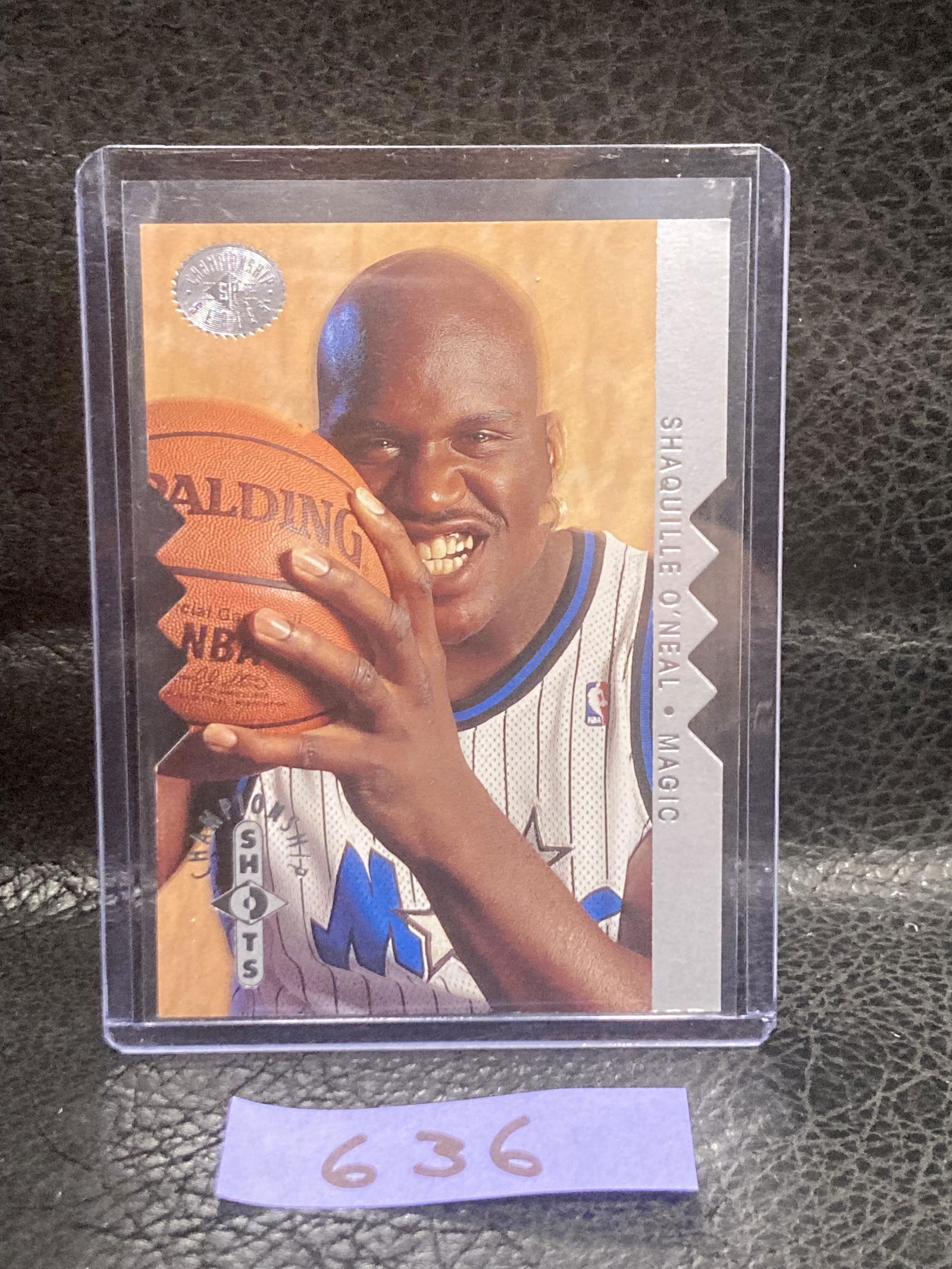 Shaquille O'neal 1995-96 Sp Championship Series Shots #S20 Die Cut Insert Hof (1 of 2)