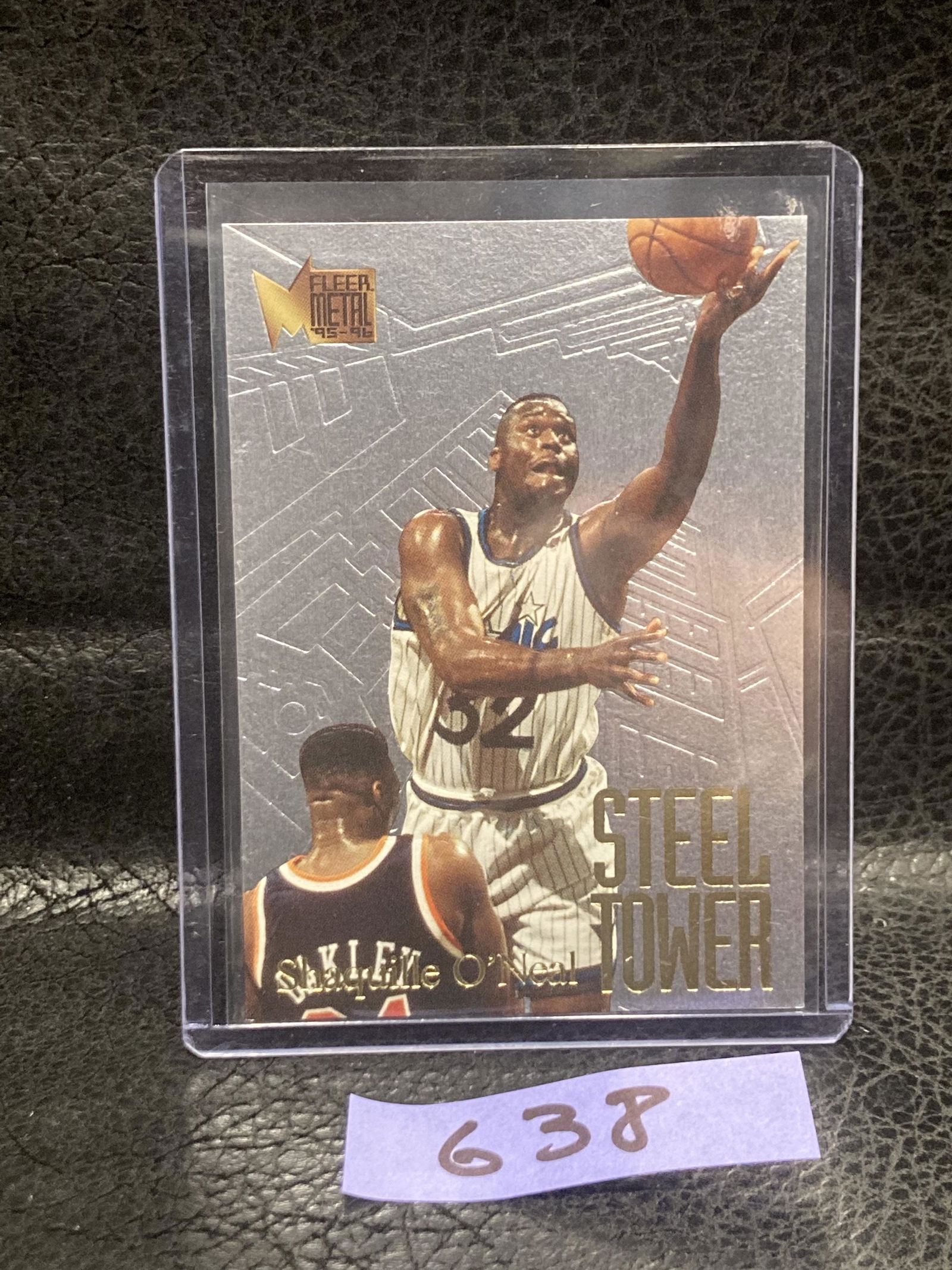 Shaquille O'neal 1995-96 Fleer Metal Steel Tower #7 Shaq Magic Sp Insert Card (1 of 2)