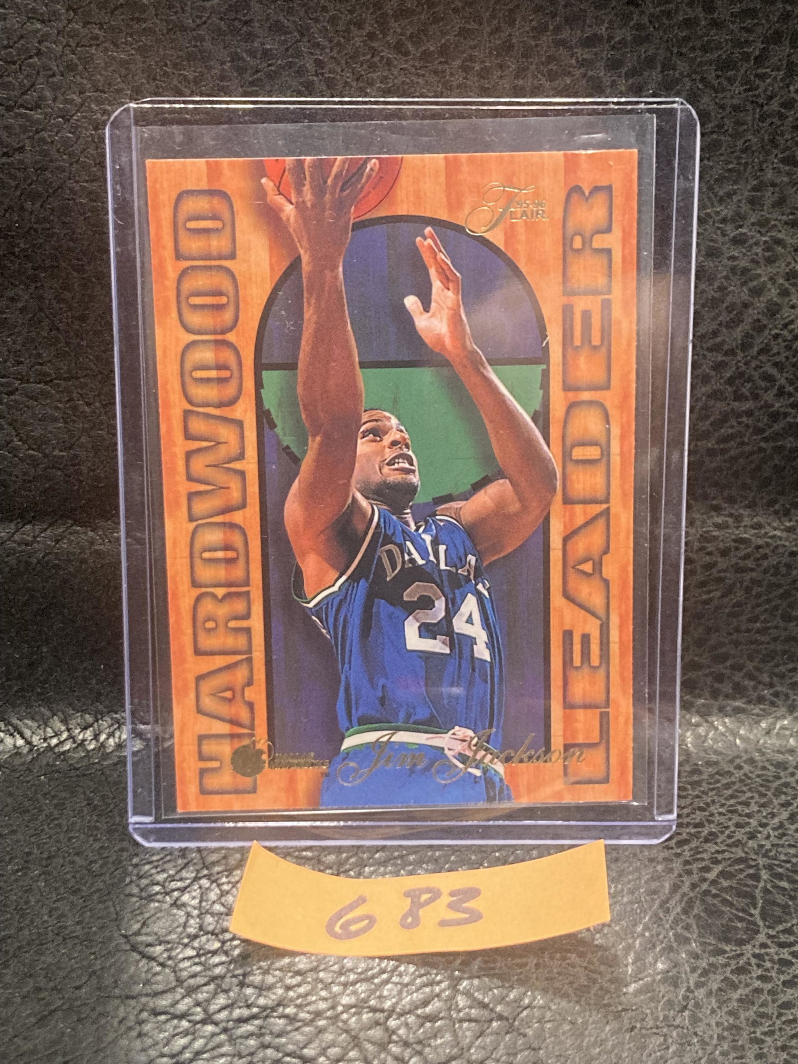 Jim Jackson 1995-96 Fleer Flair Hardwood Leaders Mavericks Basketball Card #6: Jim Jackson 1995-96 Fleer Flair Hardwood Leaders Mavericks Basketball Card #6