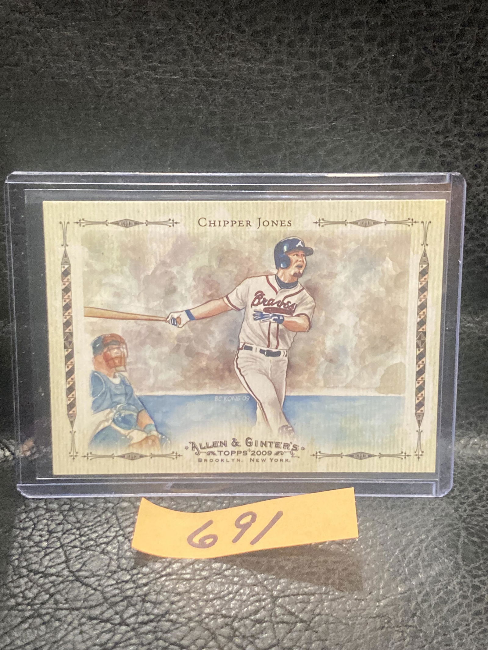 Chipper Jones 2009 Topps Allen And Ginter Highlight Sketches Braves Aghs17 (1 of 2)