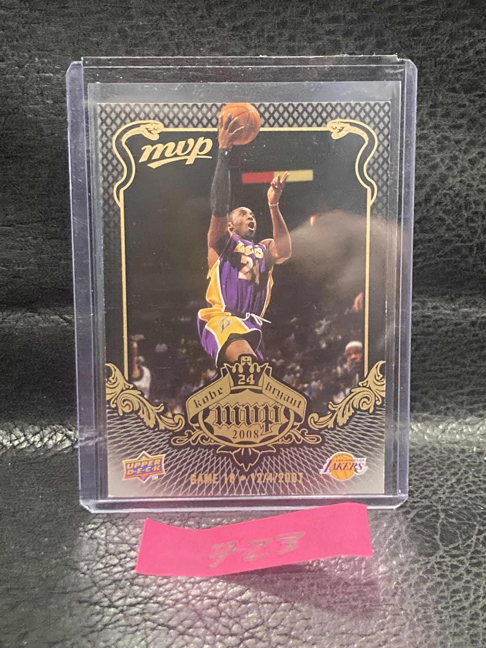 Kobe Bryant 2008-09 Upper Deck Mvp Kobe Bryant Los Angeles Lakers Hof Kb-18 (1 of 2)