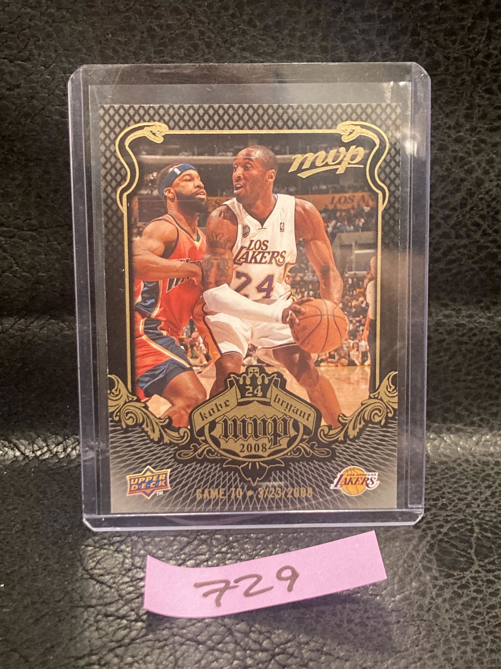 Kobe Bryant 2008-09 Upper Deck Mvp Kobe Bryant Los Angeles Lakers Hof Kb-70 (1 of 2)