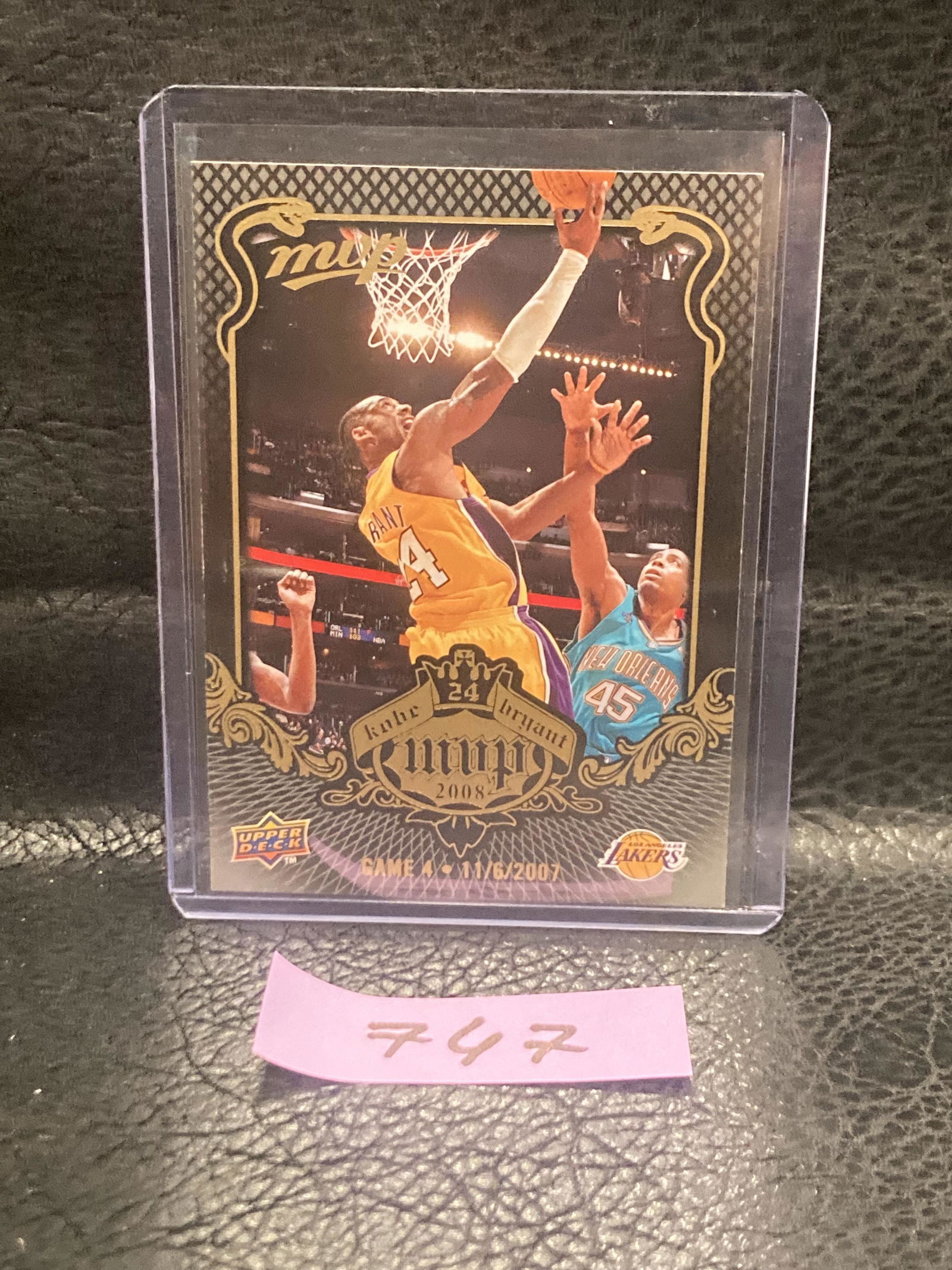 Kobe Bryant 2008-09 Upper Deck Mvp Kobe Bryant Los Angeles Lakers Hof Kb-4 (1 of 2)