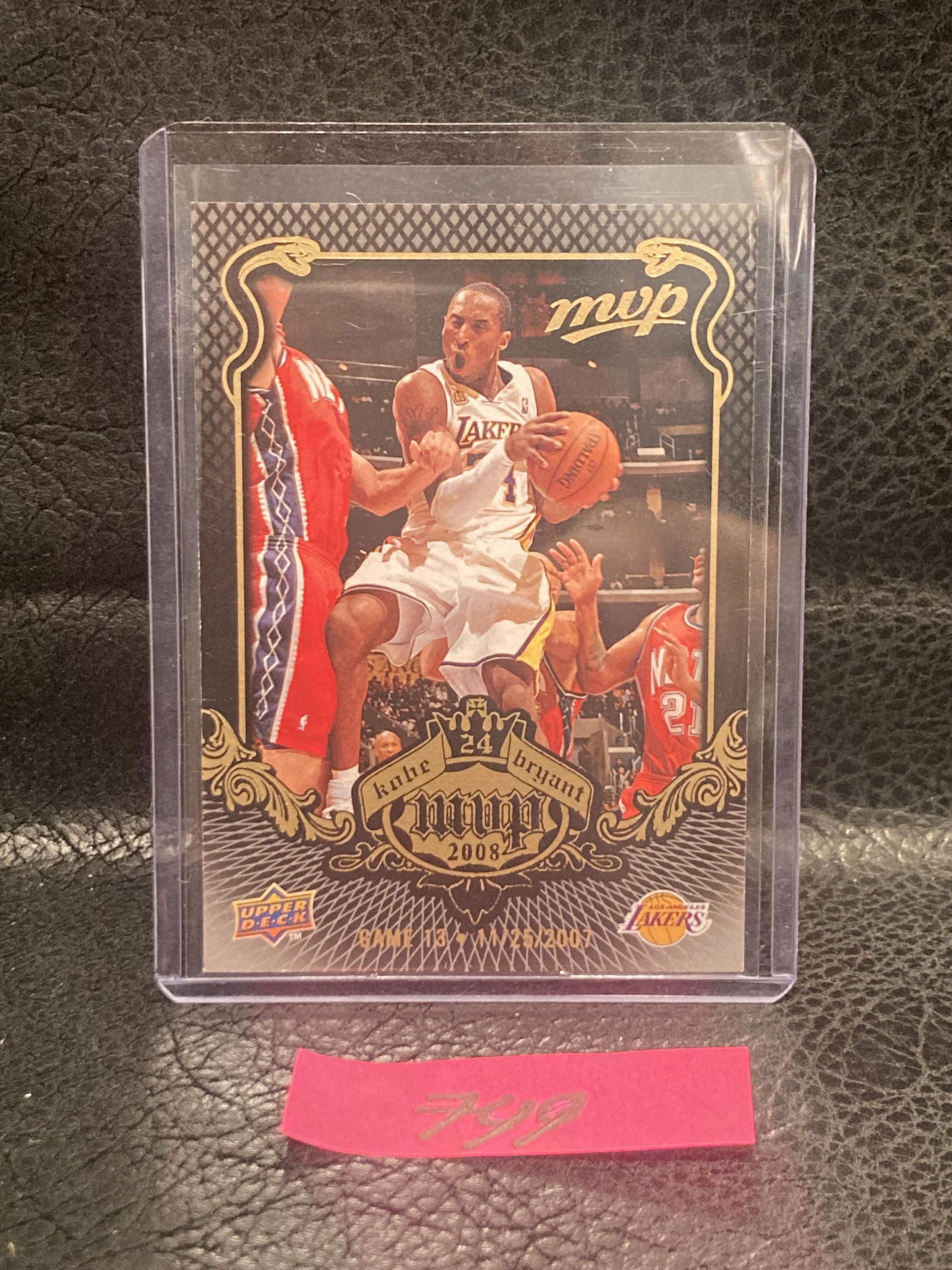 Kobe Bryant 2008-09 Upper Deck Mvp Kobe Bryant Los Angeles Lakers Hof Kb-13 (1 of 2)