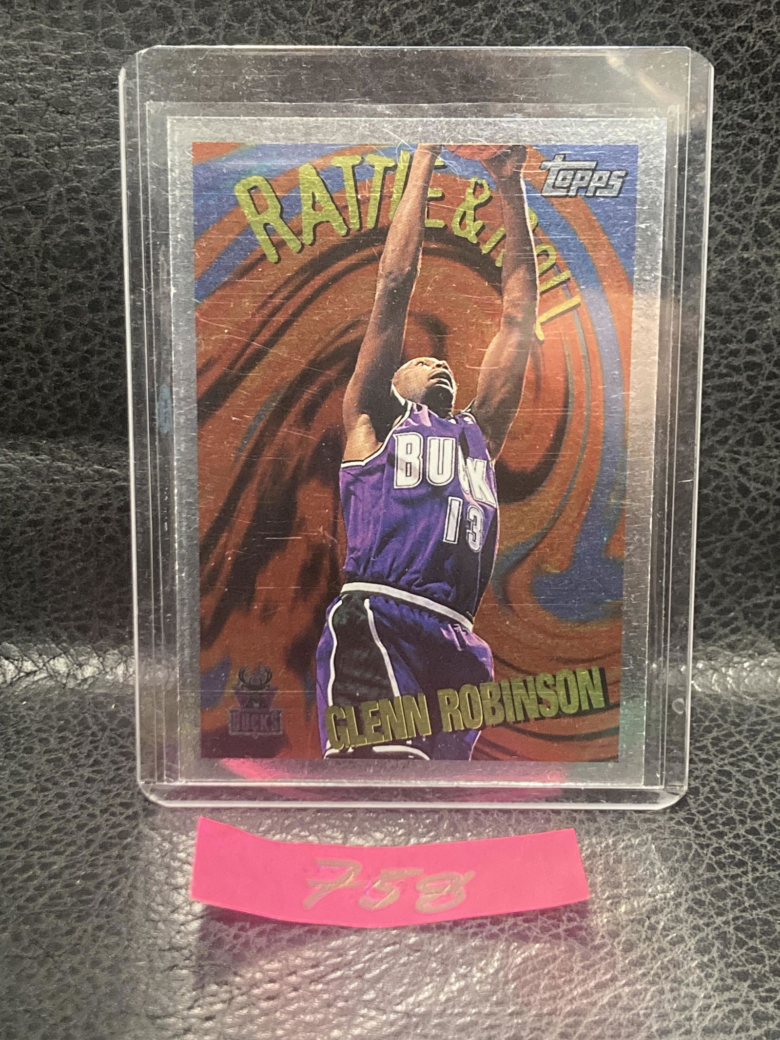 Glenn Robinson 1995-96 Topps Rattle And Roll Milwaukee Bucks Basketball Card #R2 (1 of 2)