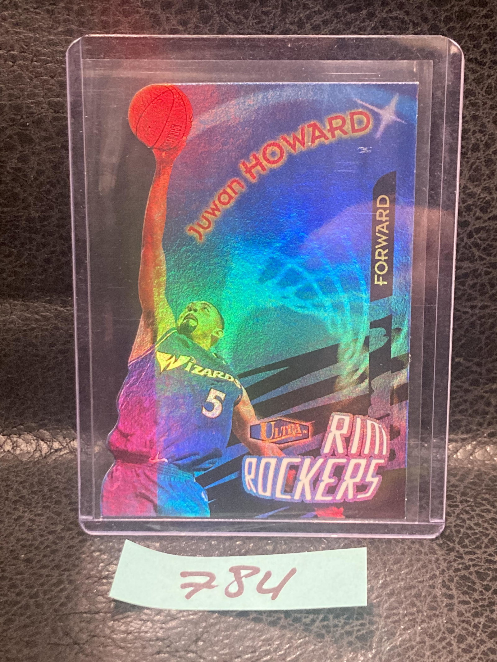 Juwan Howard 1997-98 Ultra Rim Rocker Washington Wizards Basketball Card #RR2: Juwan Howard 1997-98 Ultra Rim Rocker Washington Wizards Basketball Card #RR2
