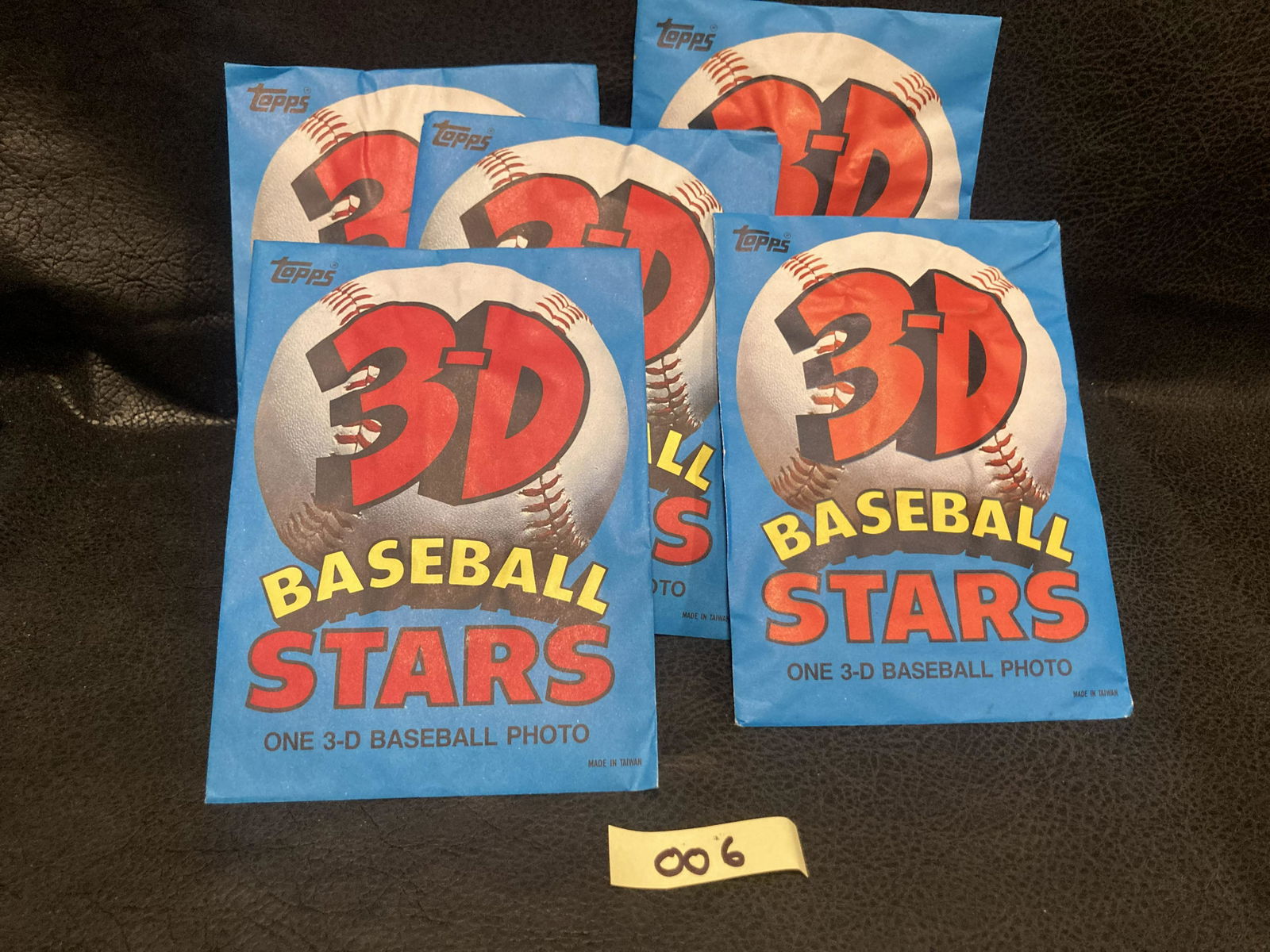 5 per lot Unopened 1985 Topps 3-D Oversized Baseball Stars Photo Card (1 of 1)