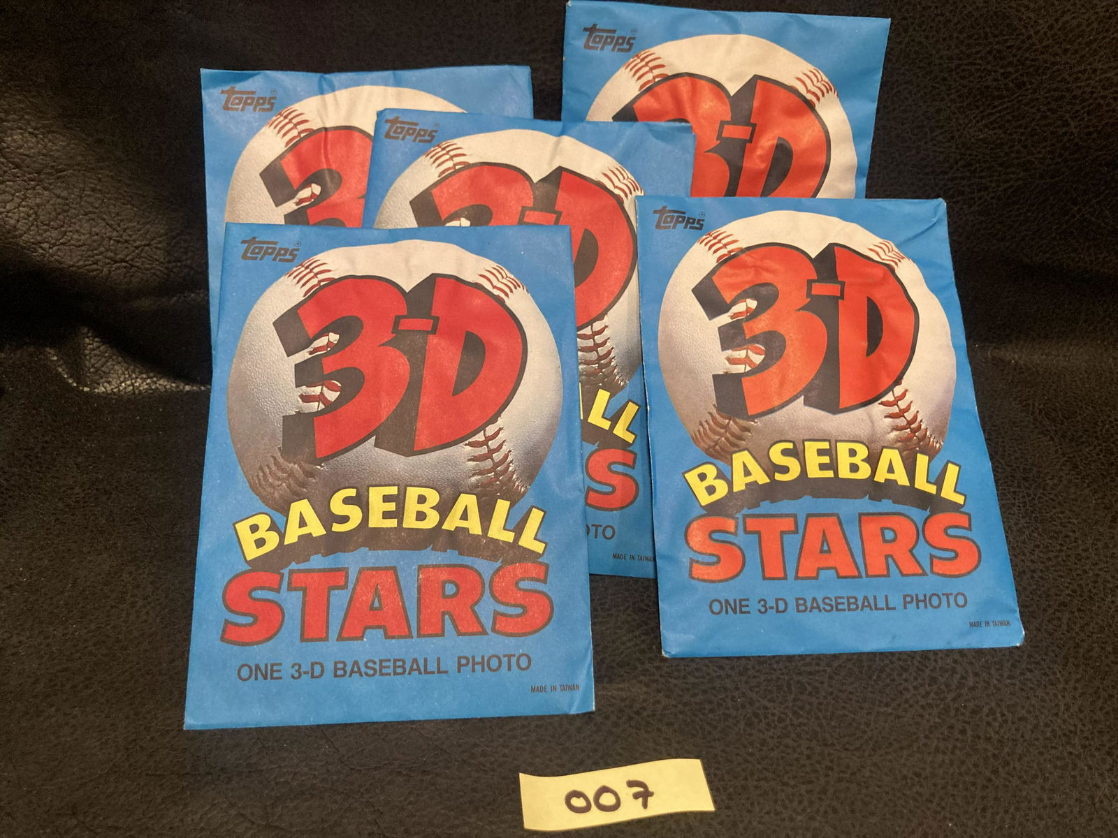 5 per lot Unopened 1985 Topps 3-D Oversized Baseball Stars Photo Card (1 of 1)