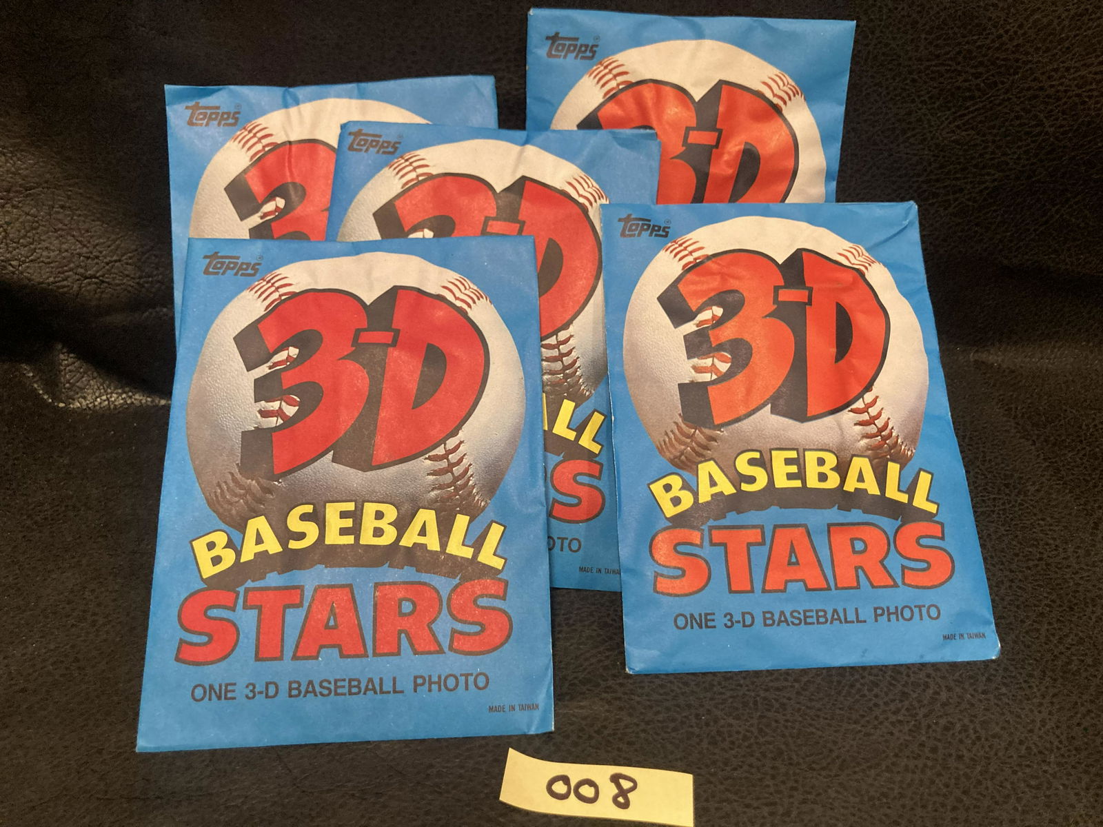 5 per lot Unopened 1985 Topps 3-D Oversized Baseball Stars Photo Card (1 of 1)