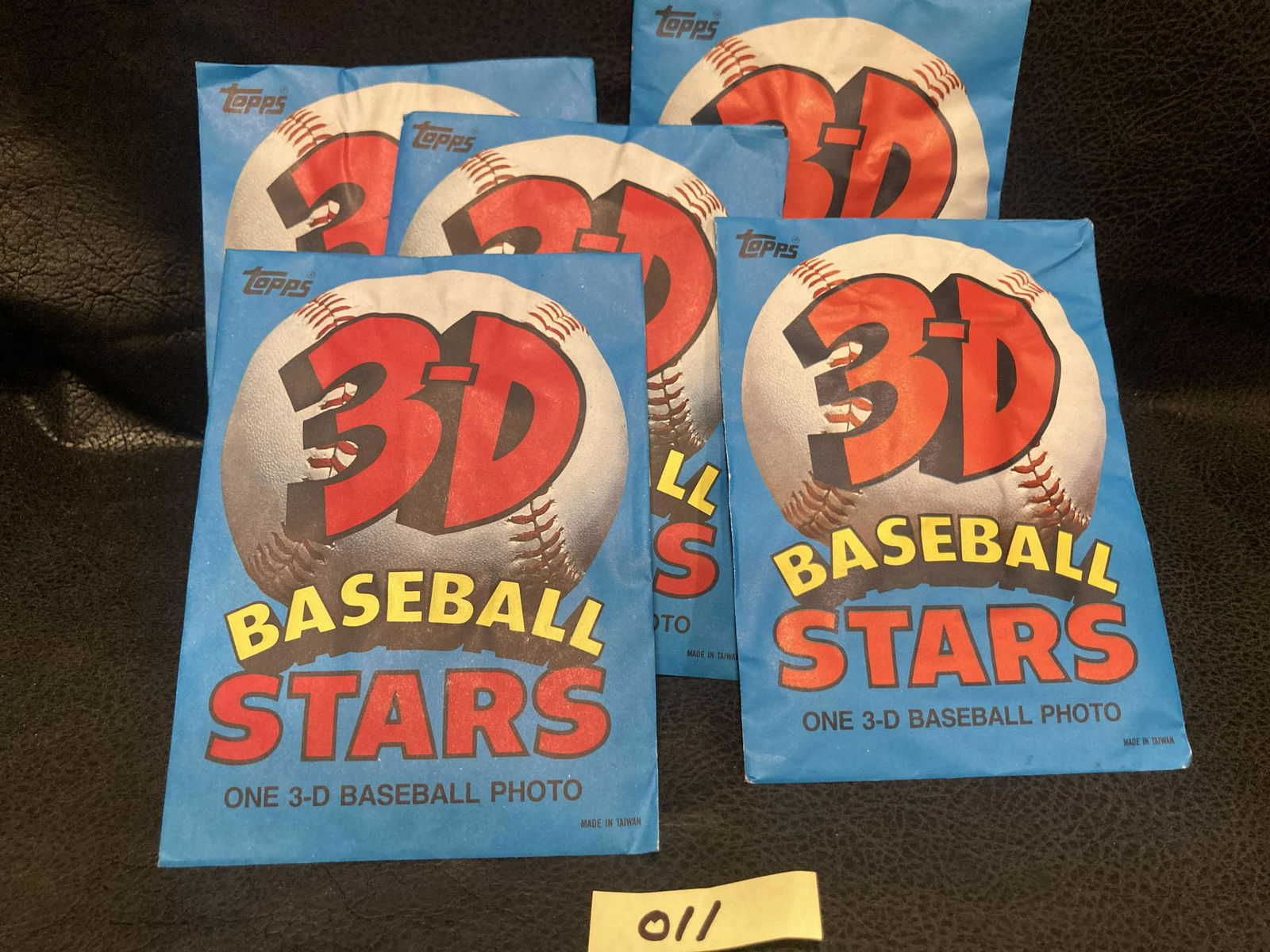 5 per lot Unopened 1985 Topps 3-D Oversized Baseball Stars Photo Card (1 of 2)