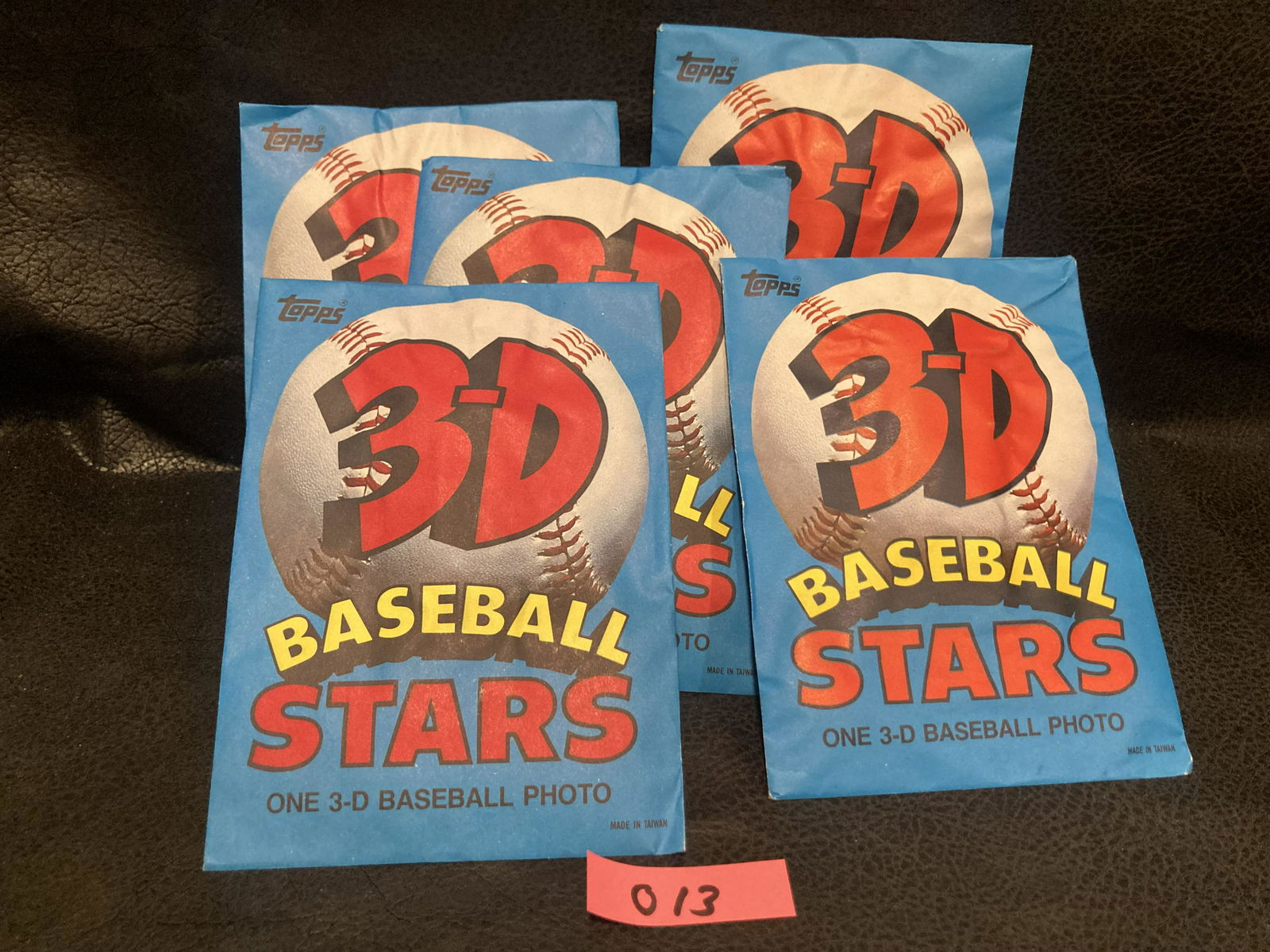 5 per lot Unopened 1985 Topps 3-D Oversized Baseball Stars Photo Card (1 of 2)