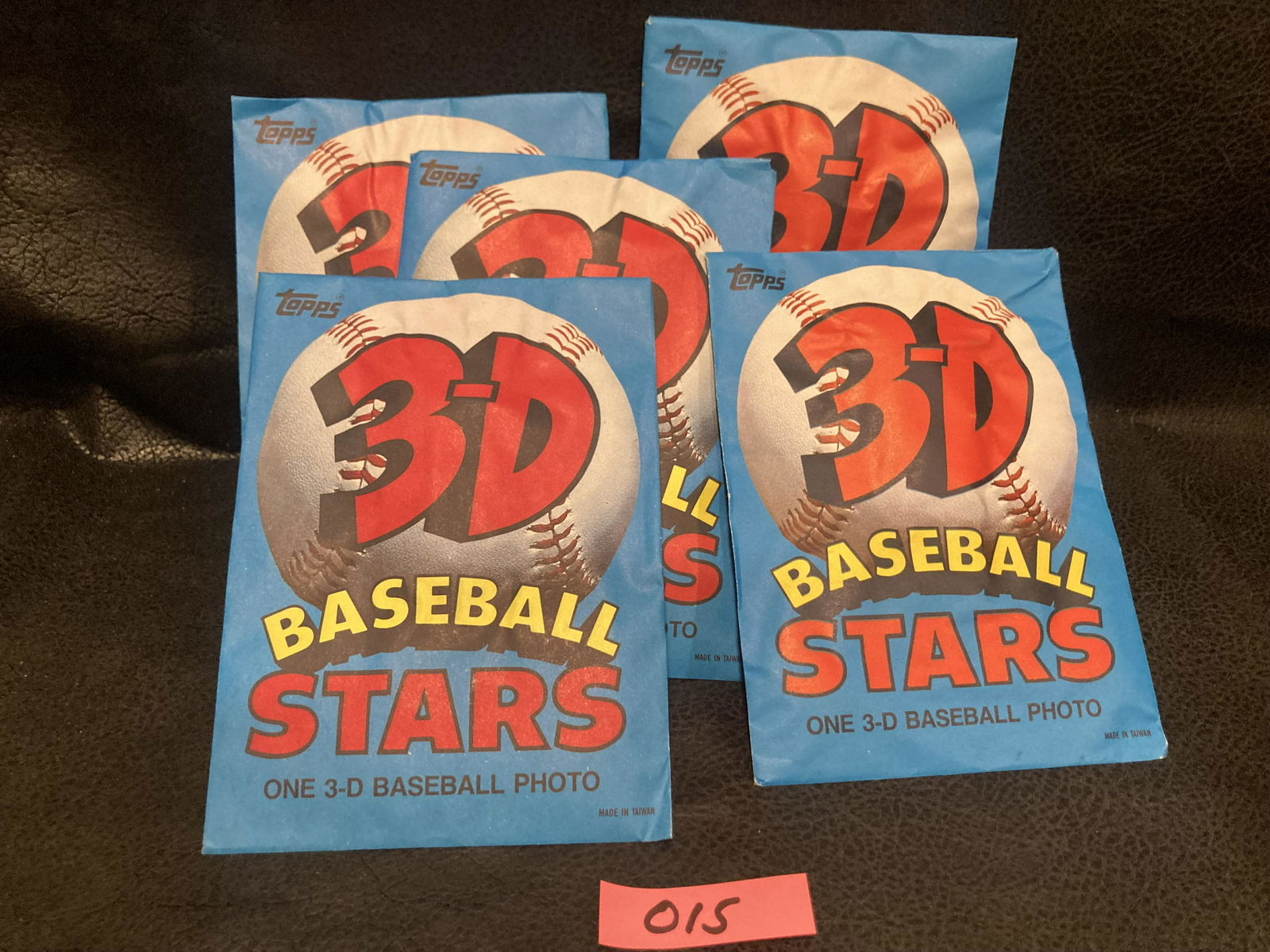 5 per lot Unopened 1985 Topps 3-D Oversized Baseball Stars Photo Card (1 of 2)
