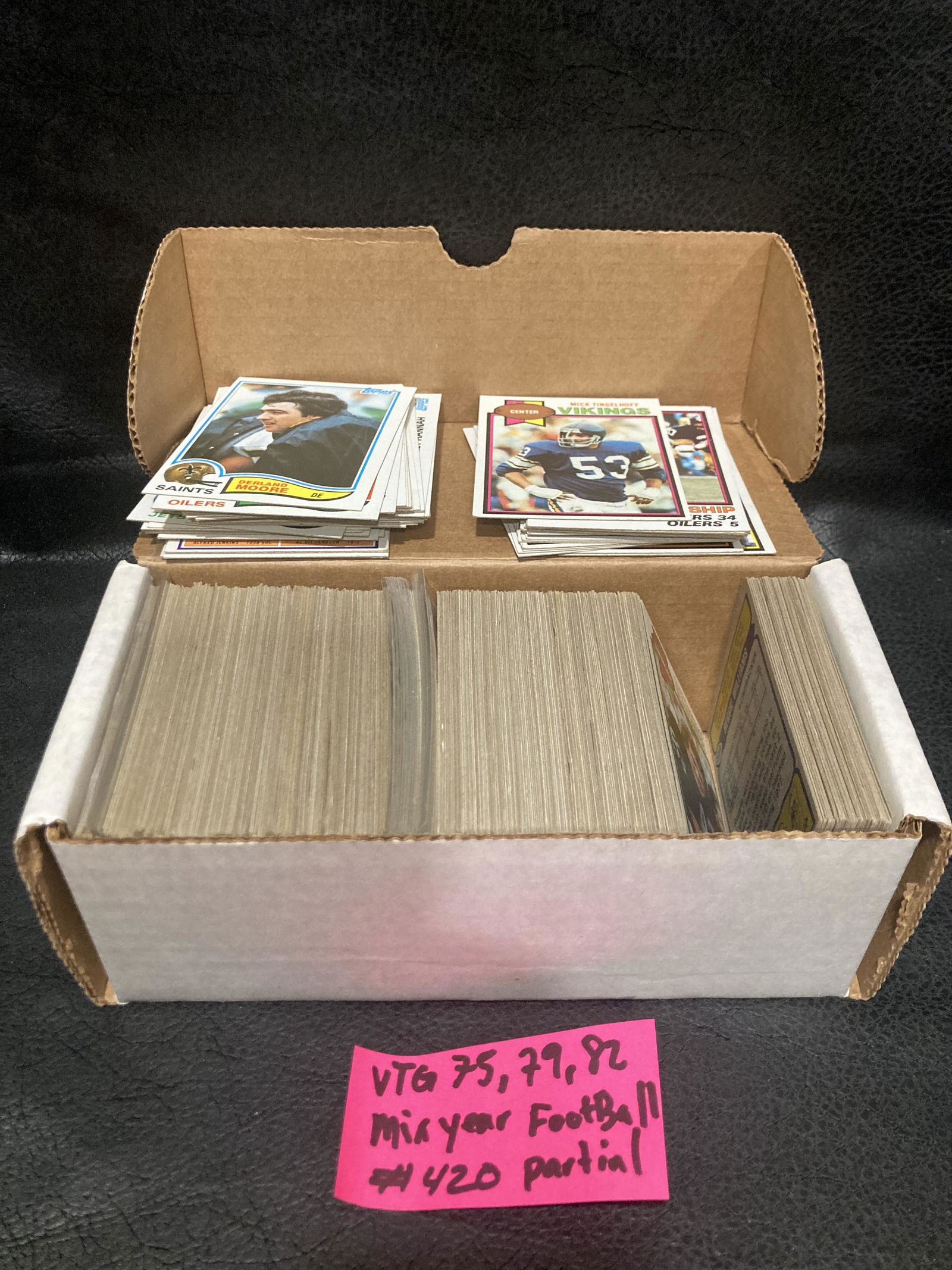 Mixed Years Topps Football Partials 1975 1979 1982 Great for Beginner Set Building (1 of 1)
