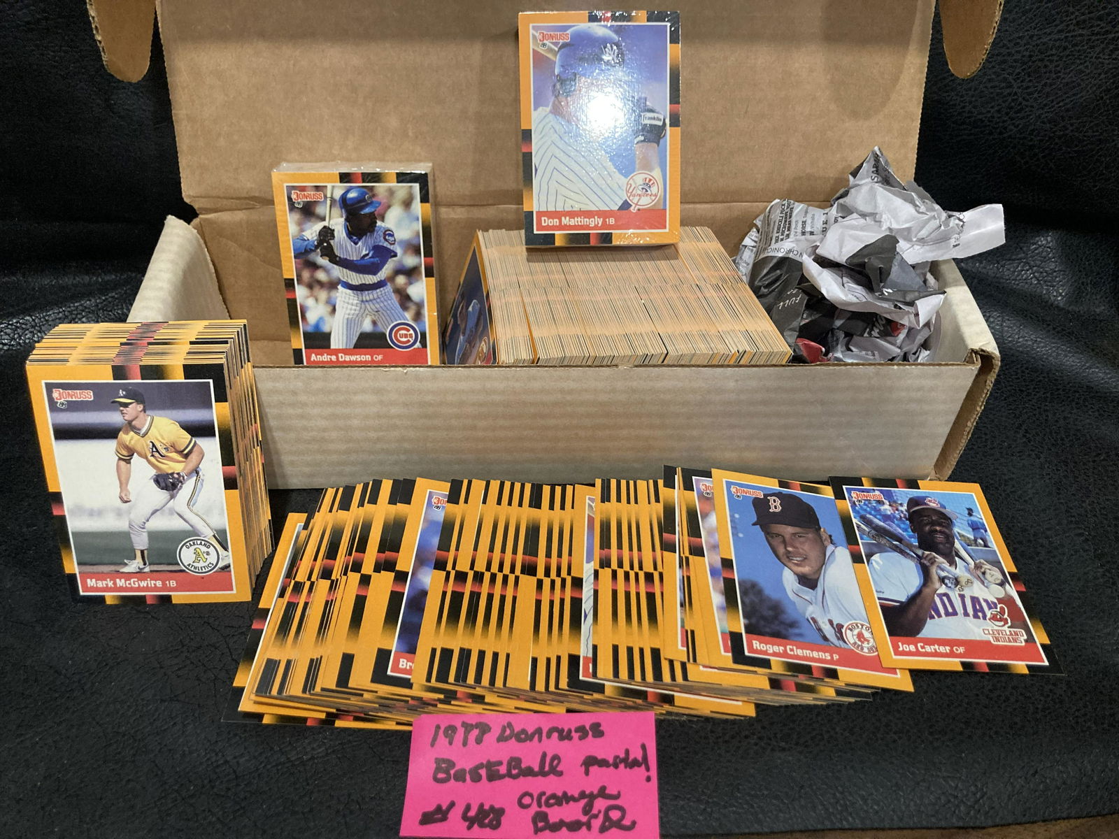 1988 Donruss Orange Baseball Partial Set Great for Beginner Set Building (1 of 2)