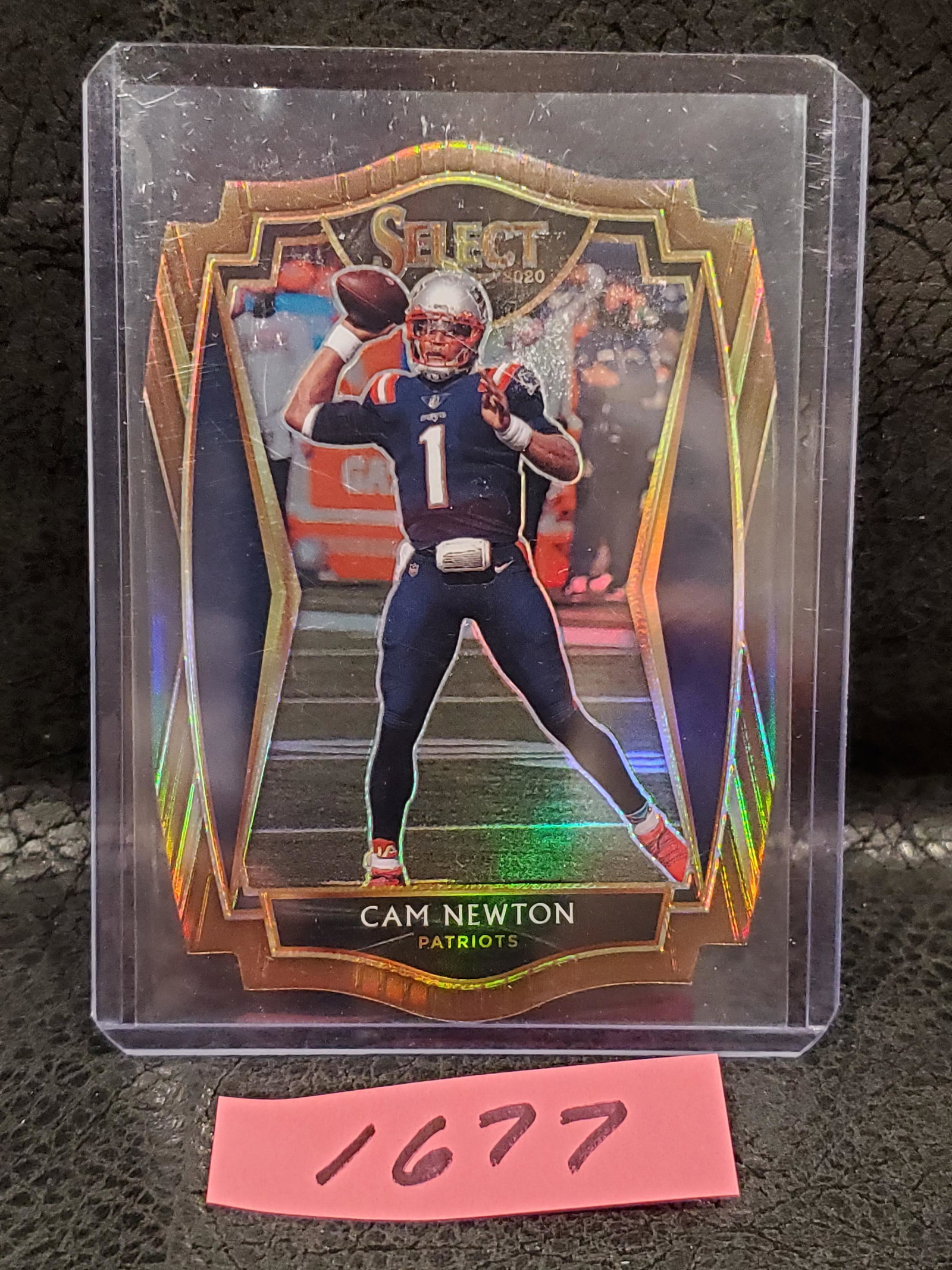 Cam Newton 2020 Select Copper Premier Level Die-Cut #/355 New England Patriots #136 (1 of 2)