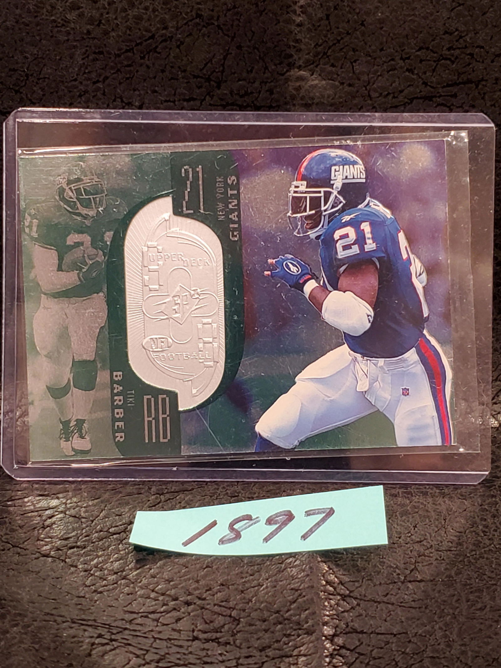 Tiki Barber 1998 Upper Deck SPx Finite #/7600 New York Giants #56 (1 of 2)