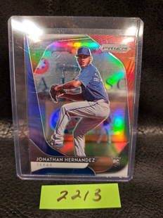 Jonathan Hernandez 2020 Prizm Red White Blue Rookie Texas Rangers #96: Jonathan Hernandez 2020 Prizm Red White Blue Rookie Texas Rangers #96