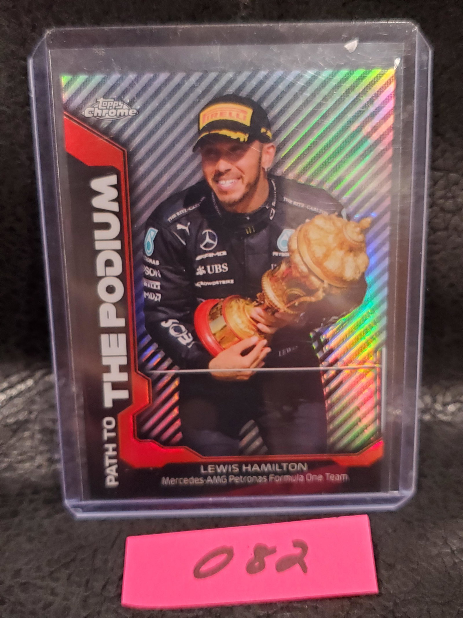 Lewis Hamilton 2021 Topps Chrome Path To The Podium Refractor Insert F1 Racing #PTP-LH: Lewis Hamilton 2021 Topps Chrome Path To The Podium Refractor Insert F1 Racing #PTP-LH
