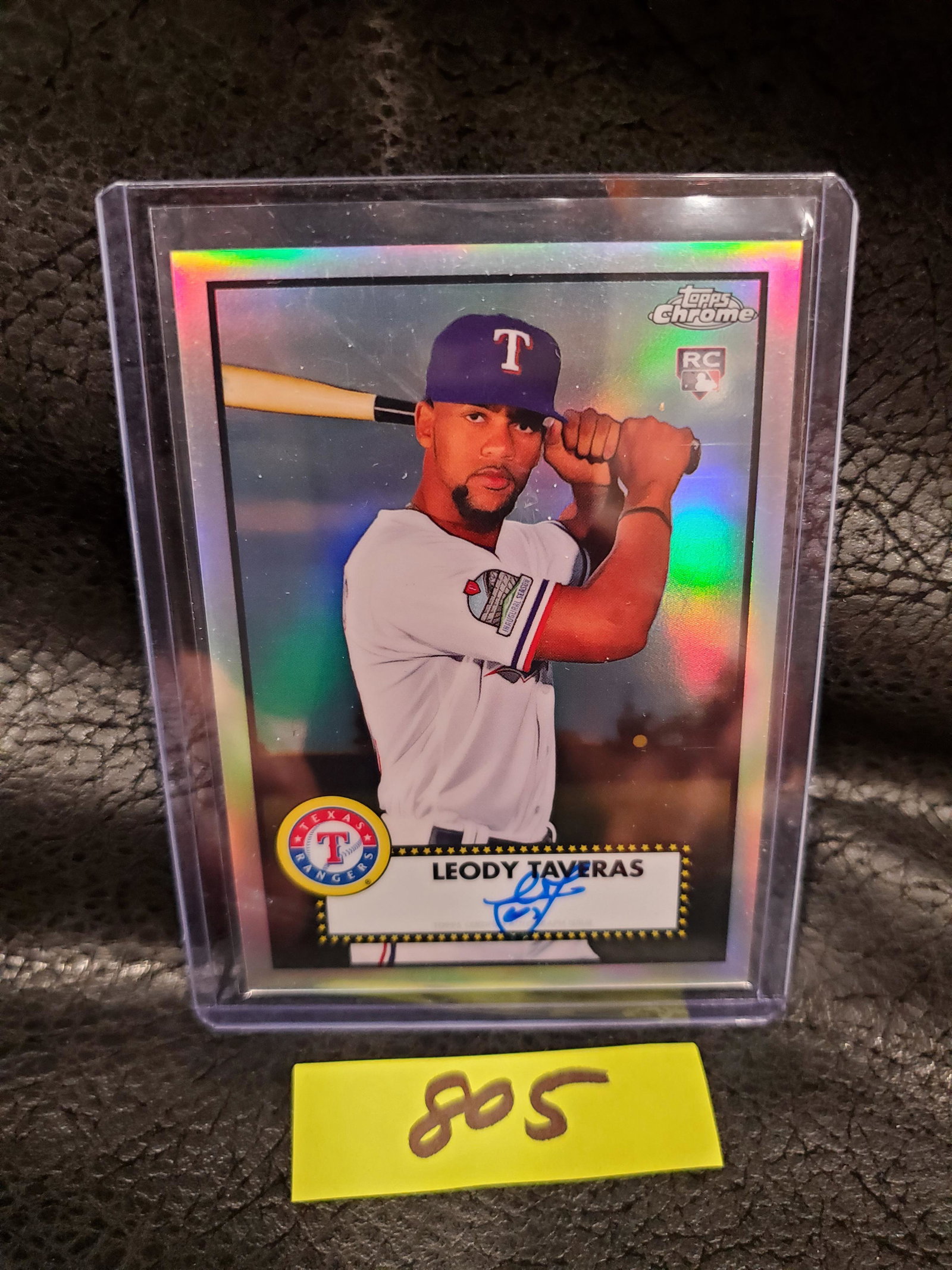 Leody Taveras 2021 Topps Chrome Platinum Autograph Refractor #/199 Texas Rangers #PA-LOT (1 of 2)