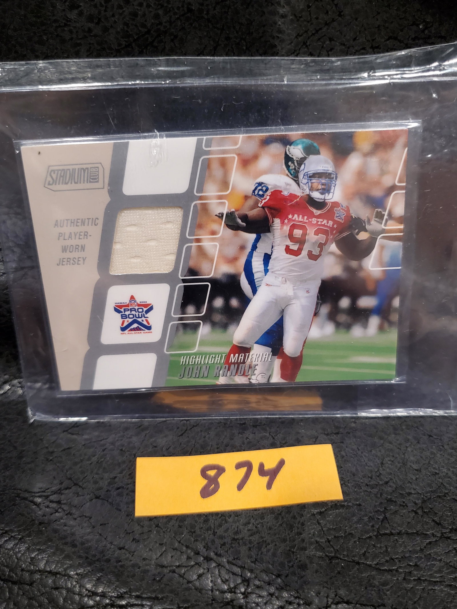 John Randle 2002 Topps Stadium Club Highlight Material Patch #/1499 Seattle Seahawks #HM-JR (1 of 2)
