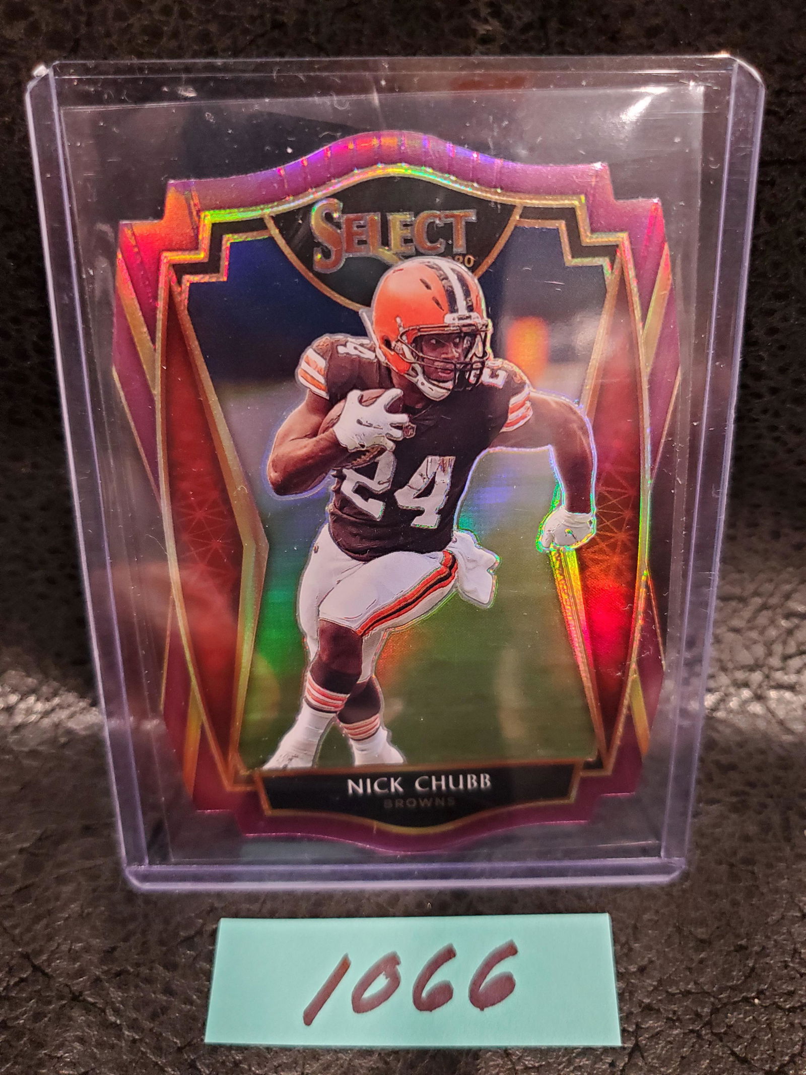 Nick Chubb 2020 Select Purple Premier Level Die Cut Cleveland Browns #125 (1 of 2)