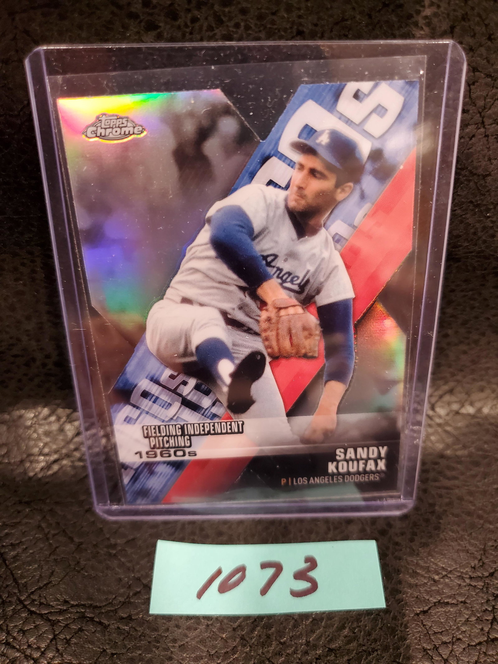 Sandy Koufax 2020 Topps Chrome Fielding Independent Pitching 1960s Refractor Die Cut Los Angeles (1 of 2)