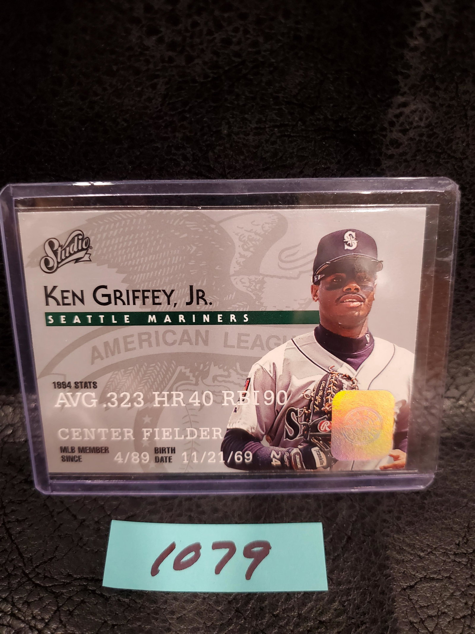 Ken Griffey Jr. 1995 Donruss Studio Seattle Mariners #5: Ken Griffey Jr. 1995 Donruss Studio Seattle Mariners #5