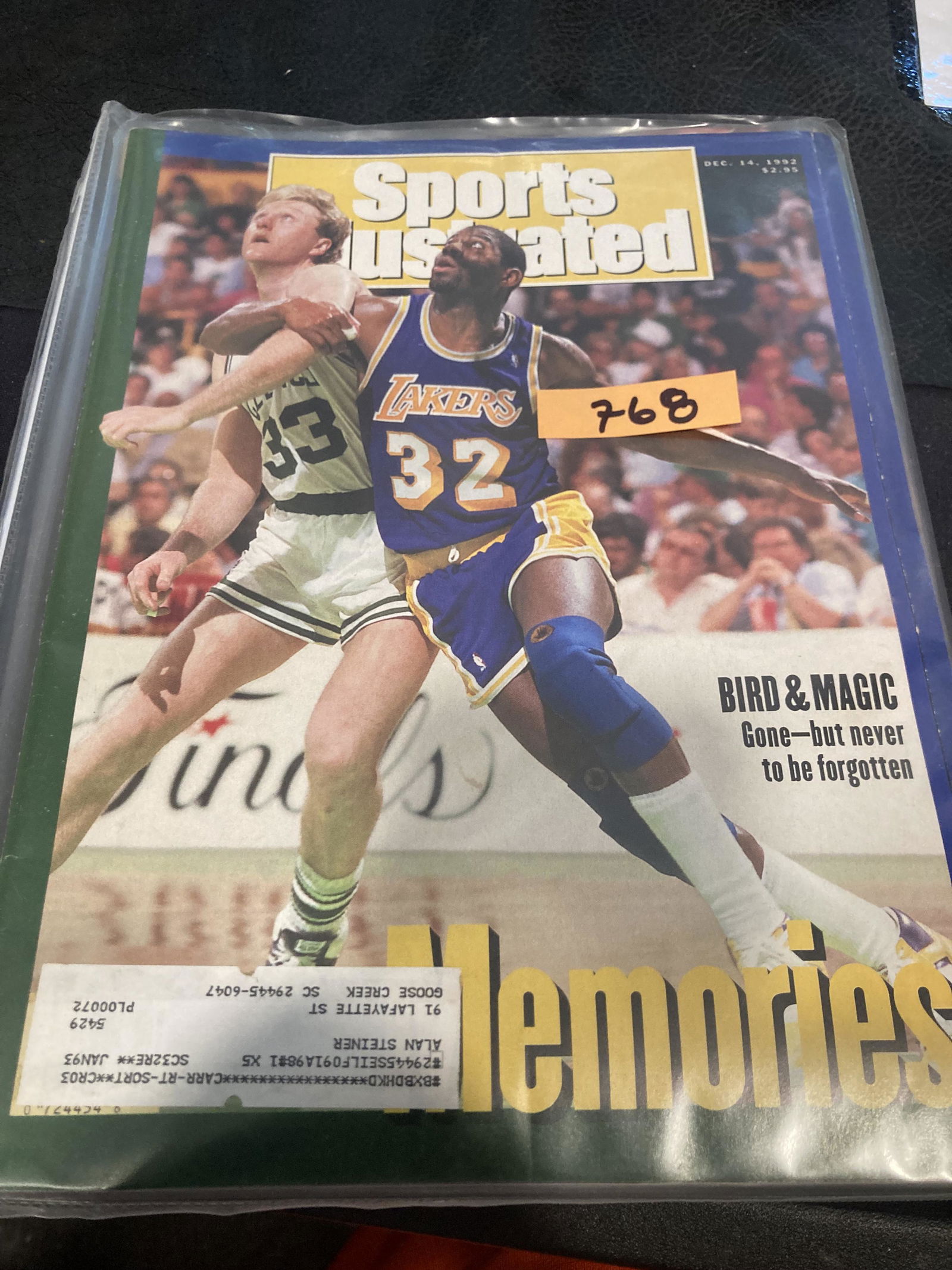 Sports Illustrated 1992 Sports Illustrated MEMORIES NOT Forgotten LARRY BIRD Magic JOHNSON (1 of 2)