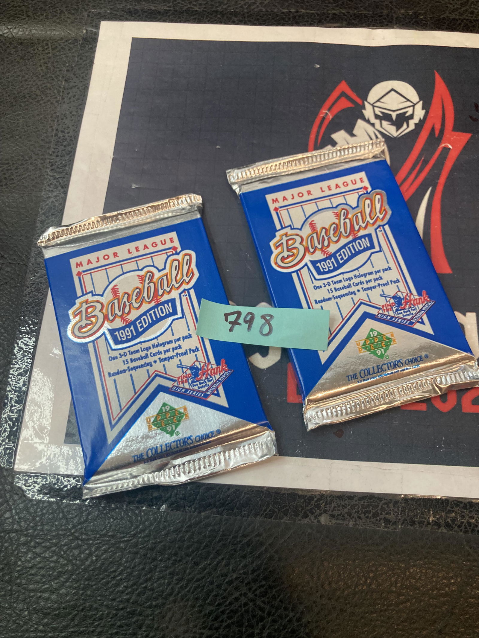 Lot of 2 Packs 1991 MLB Baseball Upper Deck Factory sealed pack Find the Hank. (1 of 2)