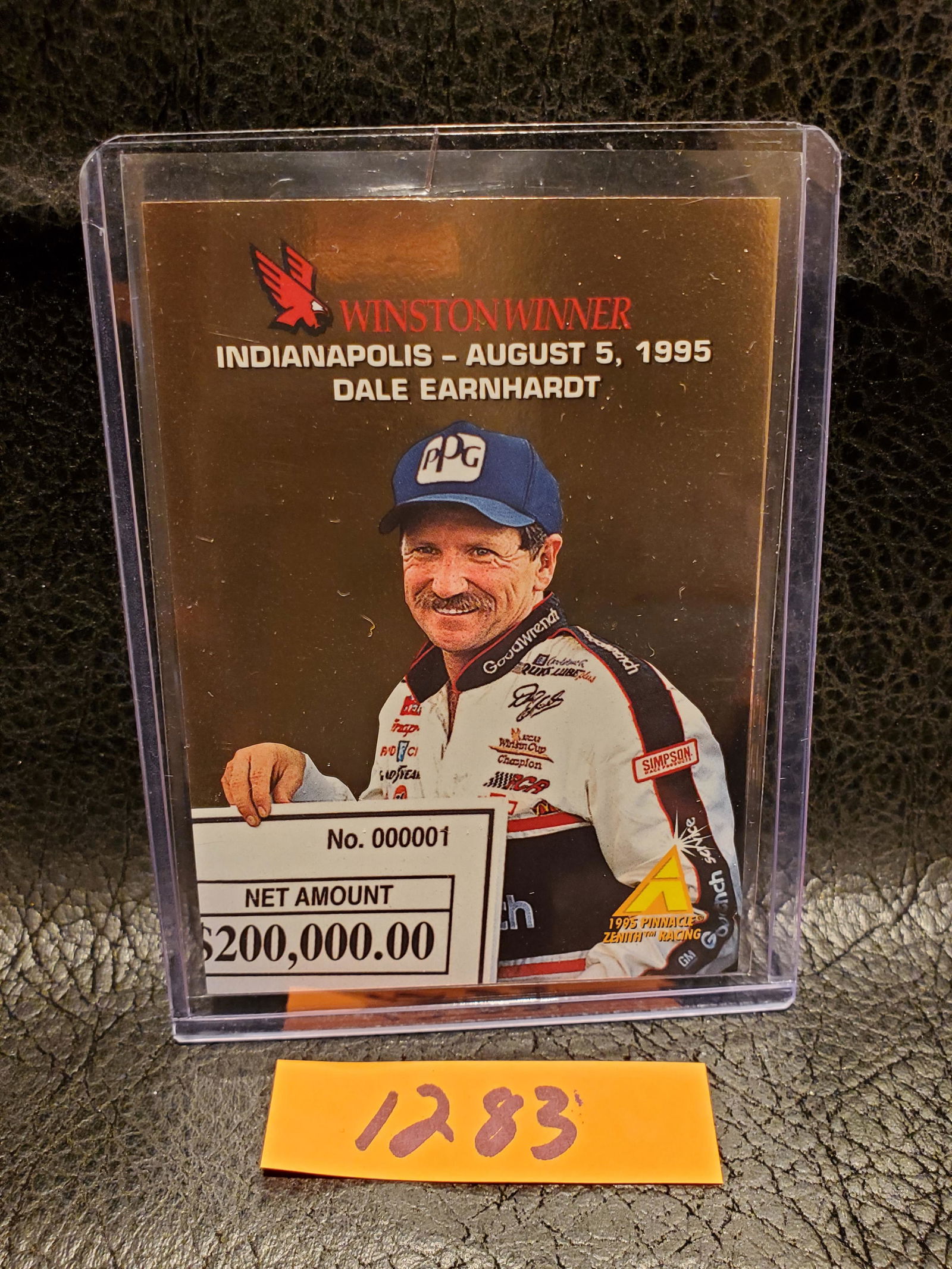 Dale Earnhardt 1995 Pinnacle Zenith Racing Winston Winner Nascar #19: Dale Earnhardt 1995 Pinnacle Zenith Racing Winston Winner Nascar #19