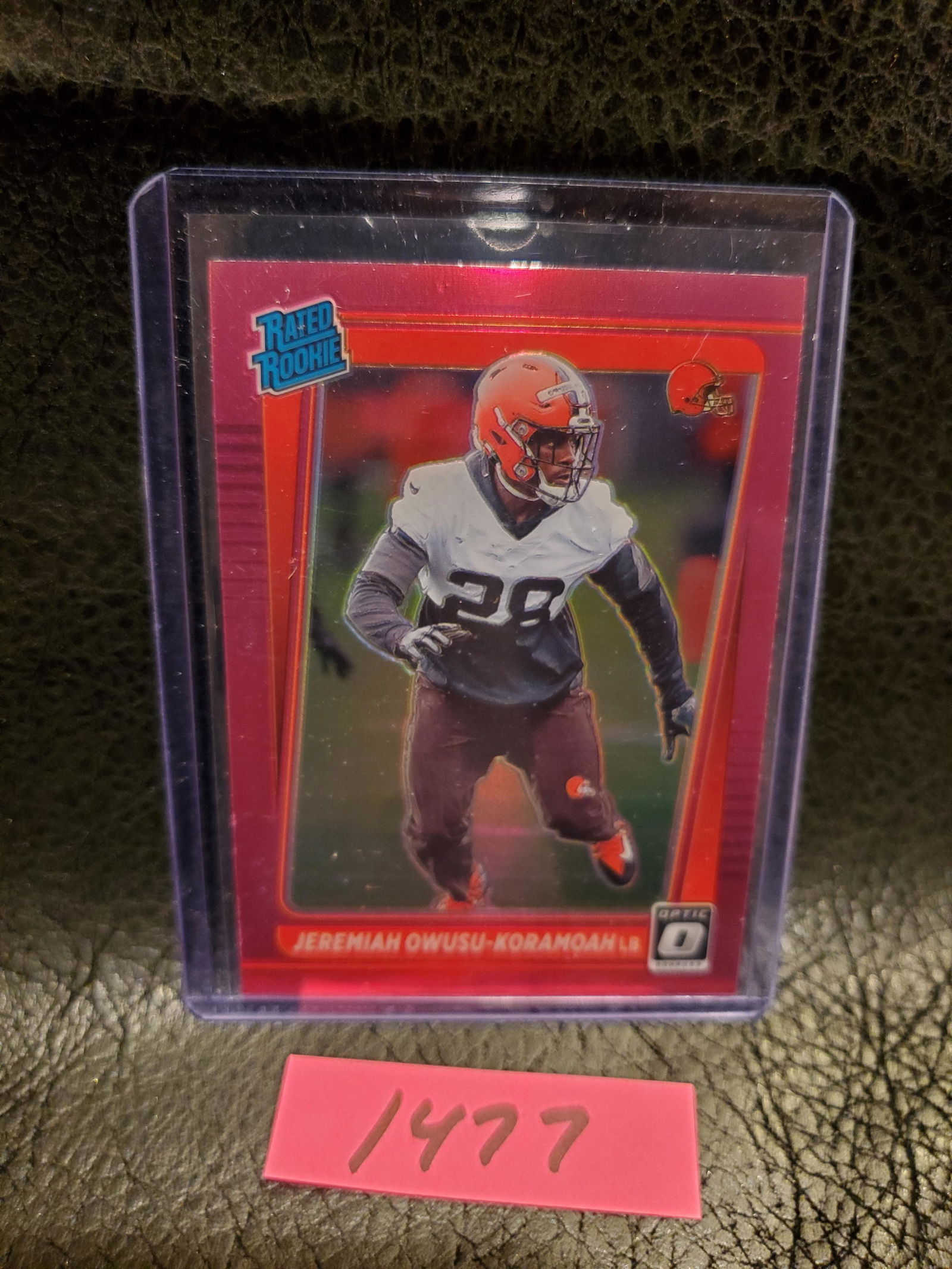 Jeremiah Owusu-Koramoah 2021 Optic Pink Preview Rookie Cleveland Browns #P-326 (1 of 2)