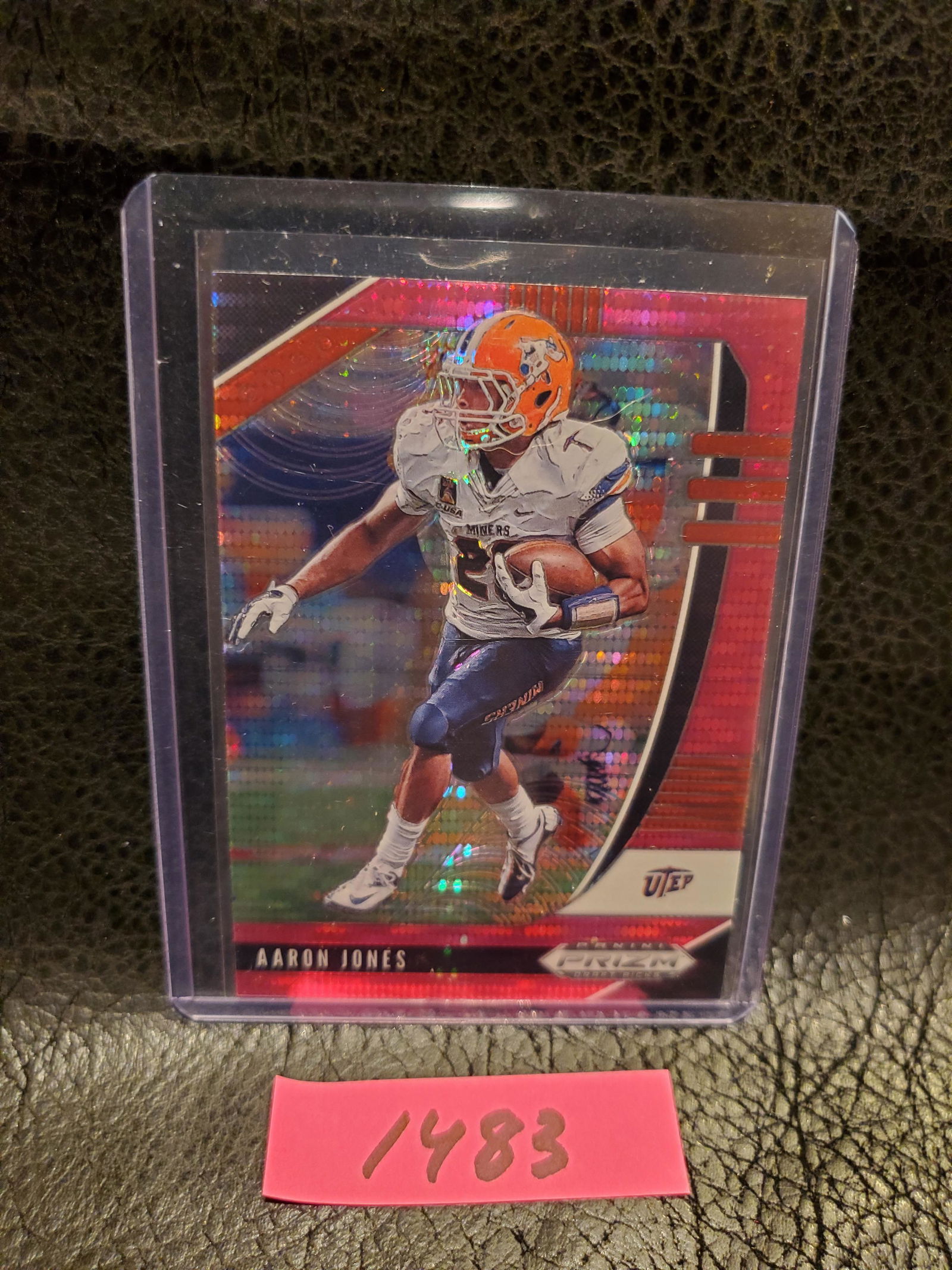Aaron Jones 2020 Prizm Draft Picks Pink Pulsar UTEP #2 (1 of 2)