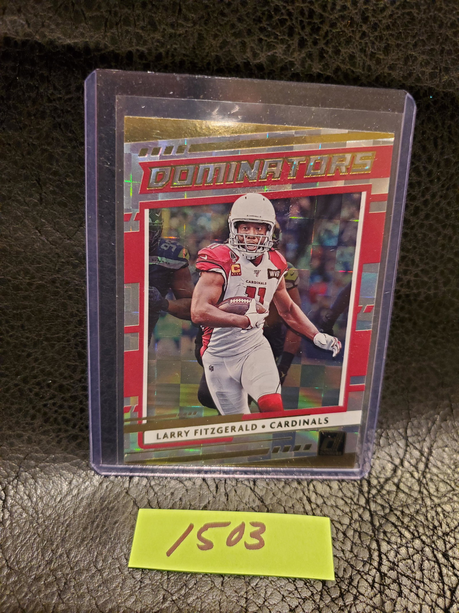 Larry Fitzgerald 2020 Donruss Dominators Silver Checkerboard Insert Arizona Cardinals #D-LF: Larry Fitzgerald 2020 Donruss Dominators Silver Checkerboard Insert Arizona Cardinals #D-LF