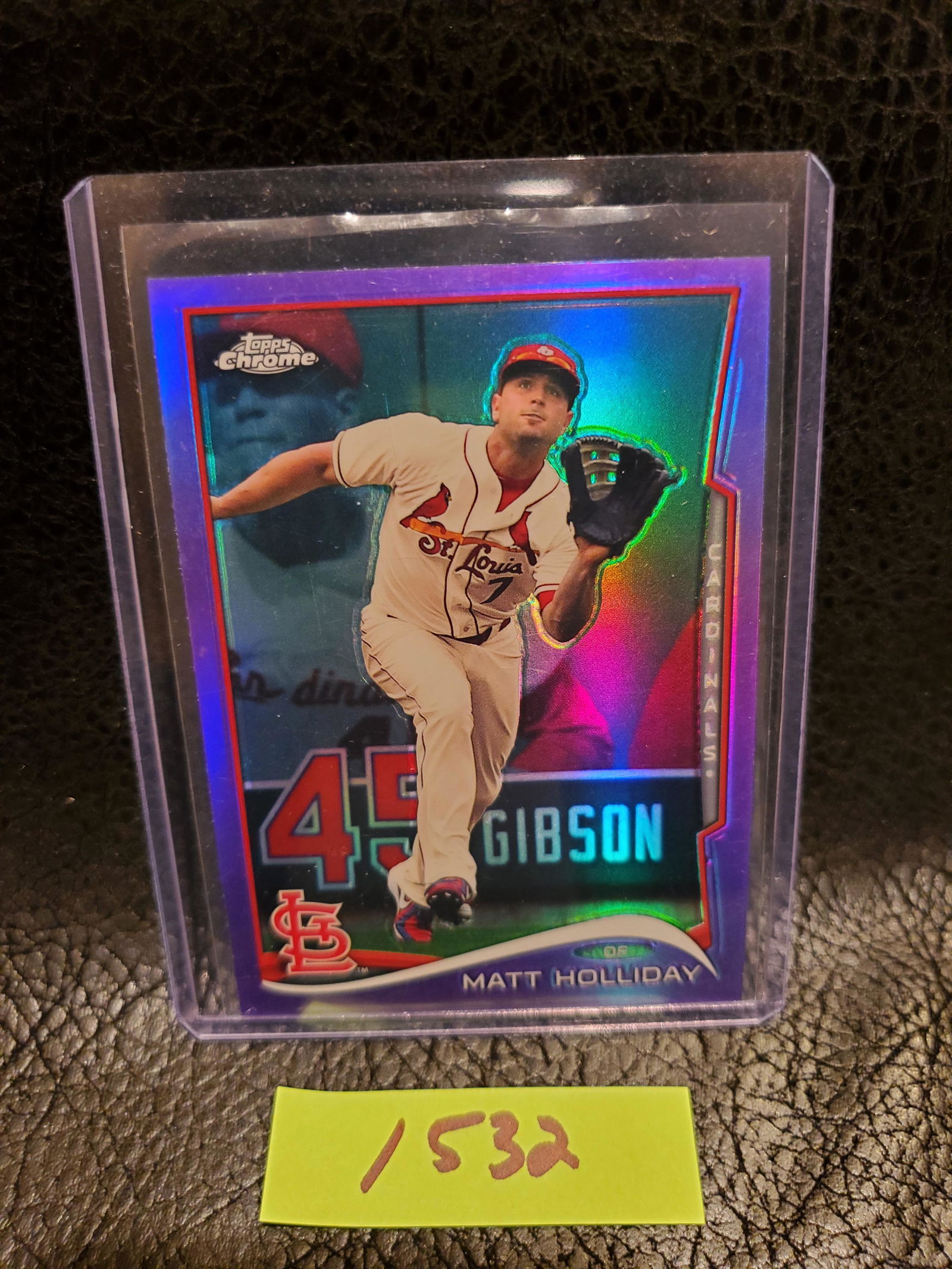 Matt Holliday 2014 Topps Chrome Purple Refractors St. Louis Cardinals #139 (1 of 2)